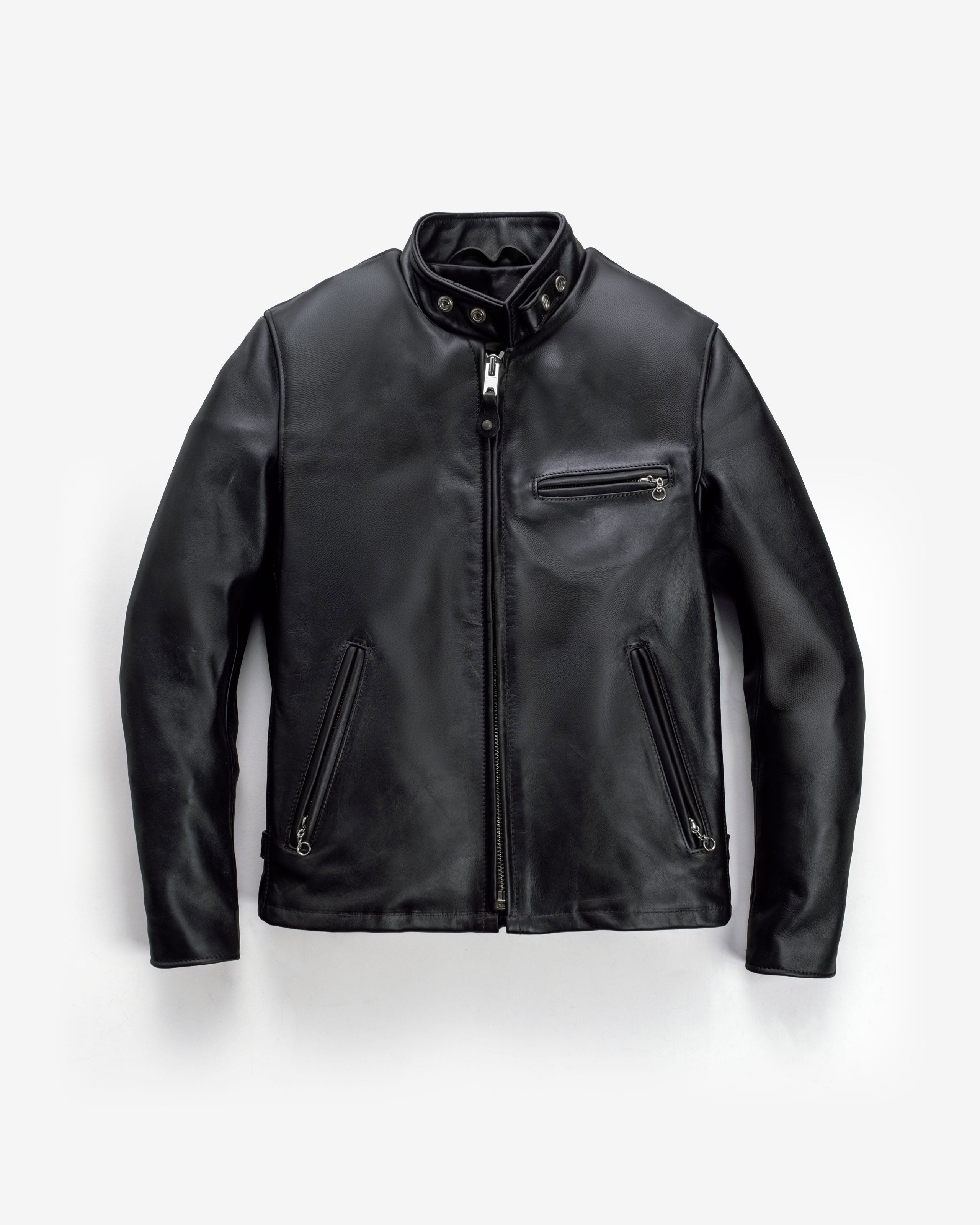 Schott ブラックレザージャケット L 141L - Long Classic Racer Jacket – Schott N.Y.C.