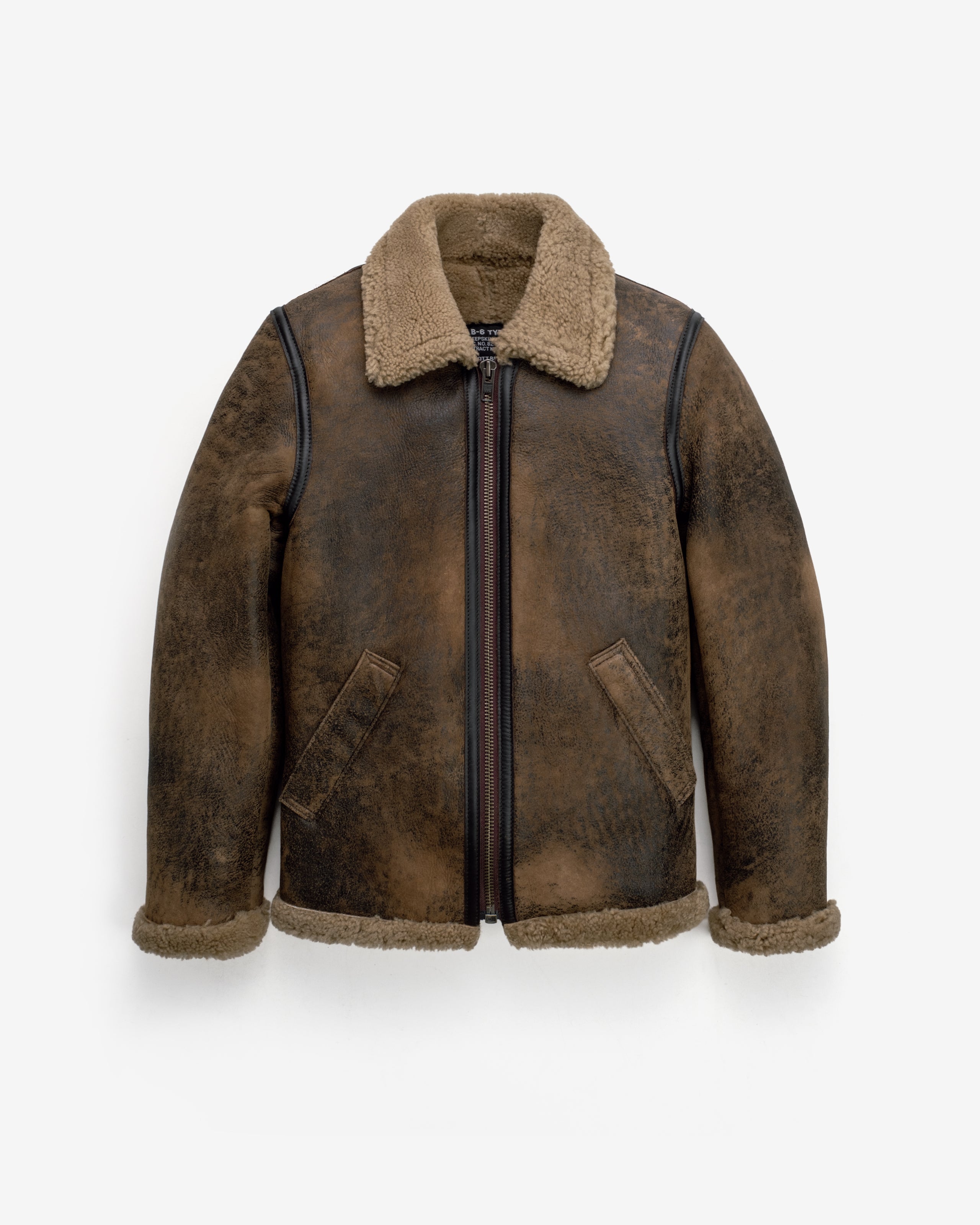 256S - ANTIQUE BROWN SHEEPSKIN JACKET – Schott N.Y.C.