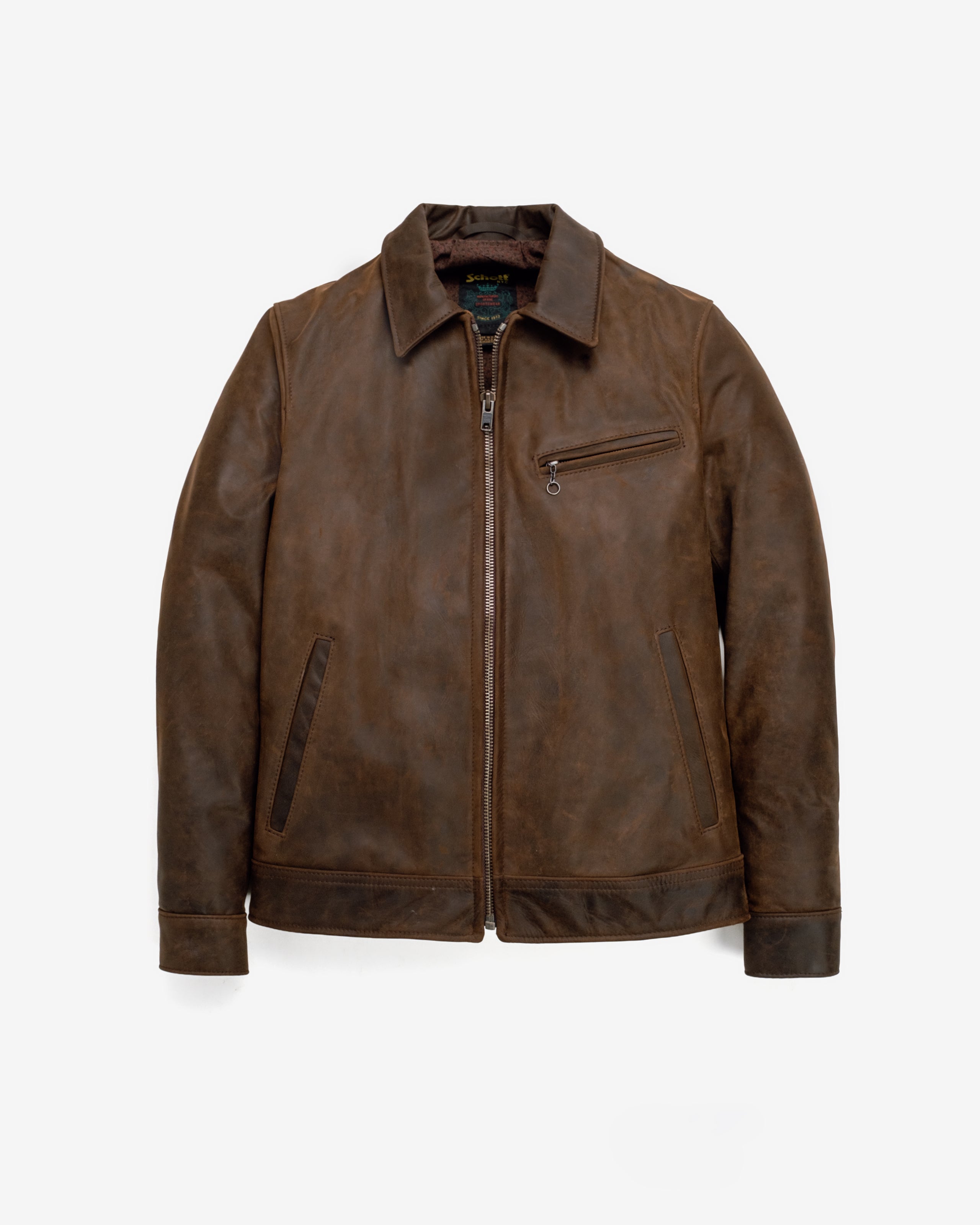592 | Lightweight Cowhide Trucker Jacket – Schott N.Y.C.