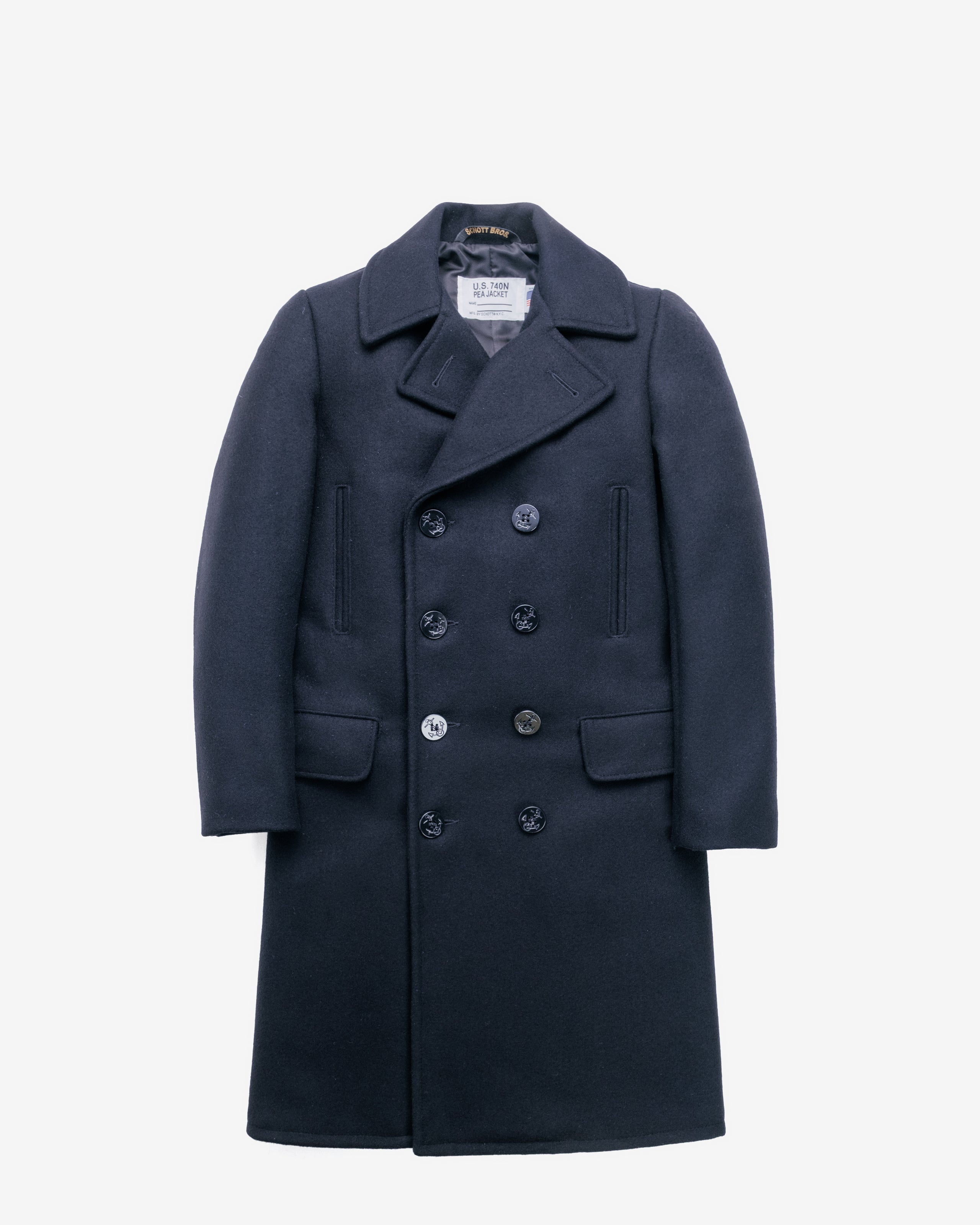 714US - Men's Wool Knee Length Peacoat – Schott N.Y.C.