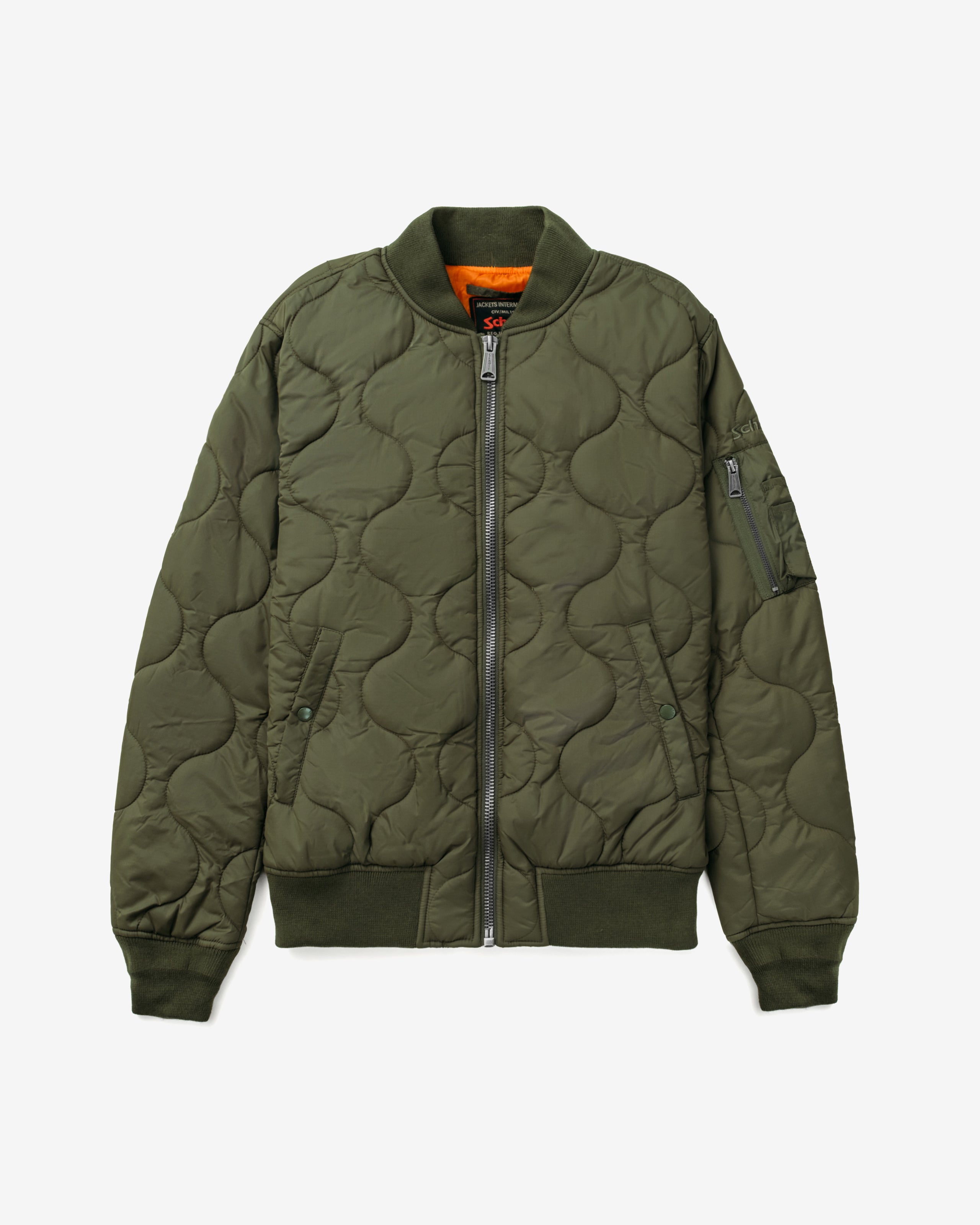 Schott MA-1スタイルジャケット L オリーブ 9507 - Nylon Reversible MA-1 Jacket – Schott N.Y.C.
