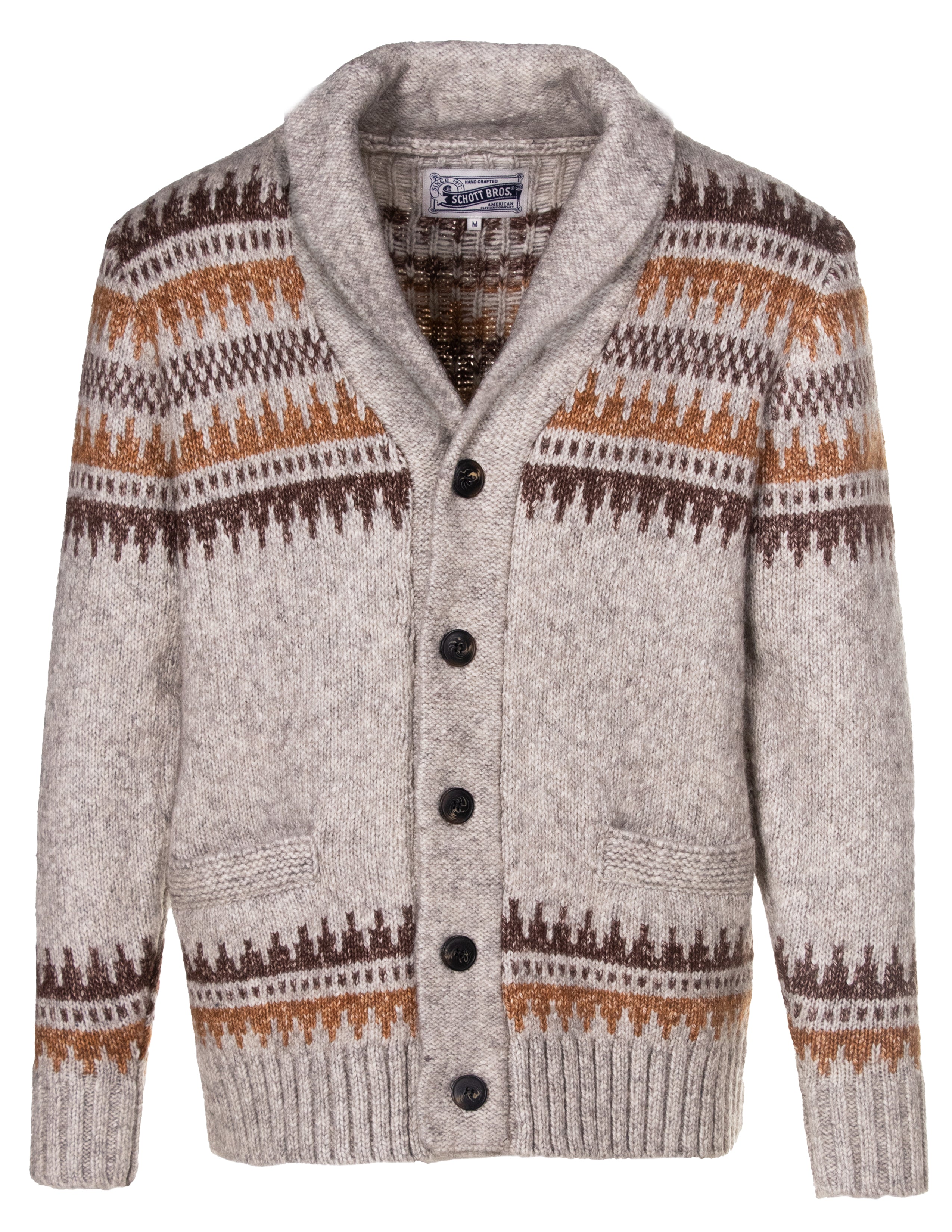 SW2137 - Yak Blend Motif Cardigan – Schott N.Y.C.