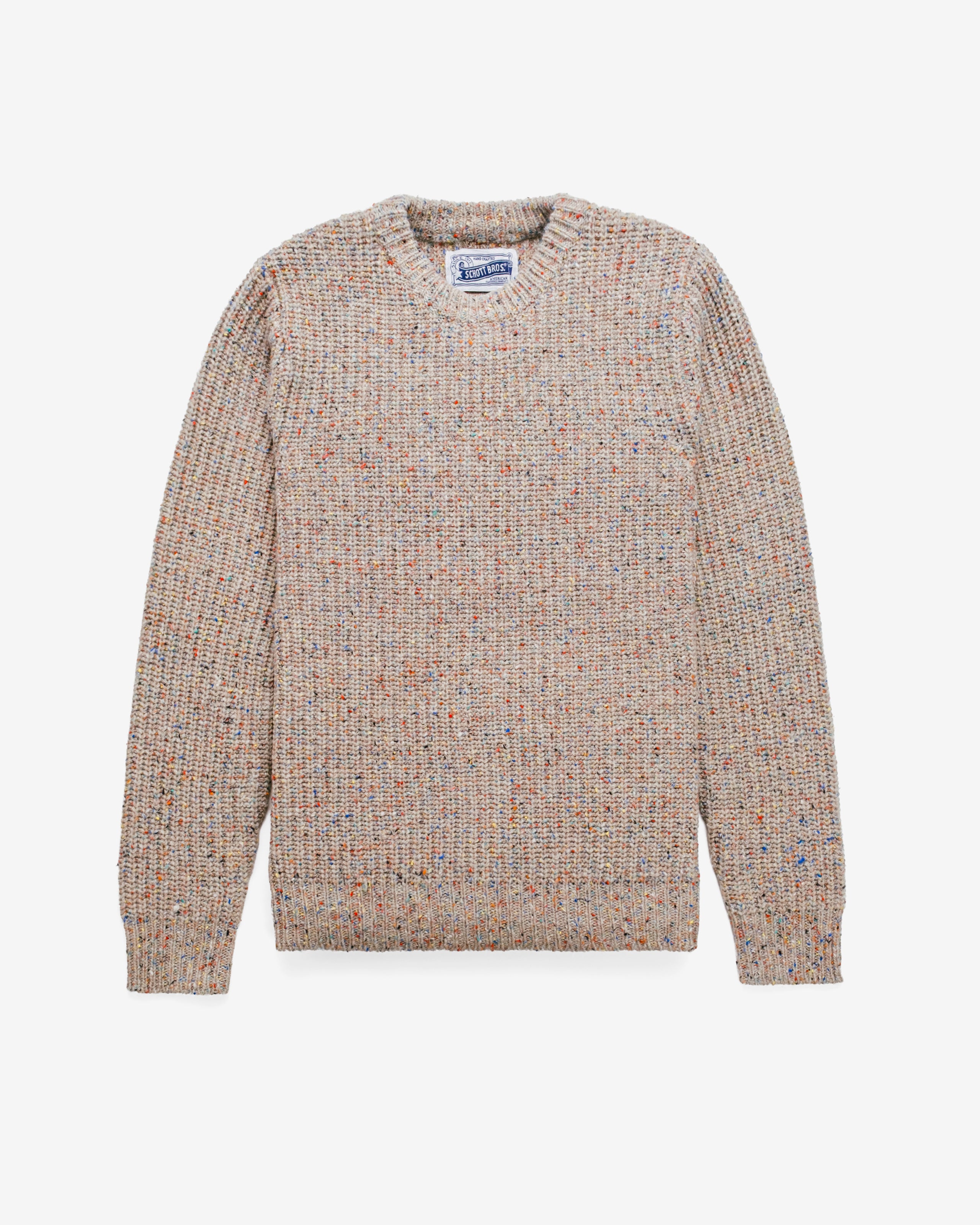 SOPH. モヘアPANELED BORDER CREWNECK KNIT SW2354 - Donegal Crewneck Sweater – Schott N.Y.C.