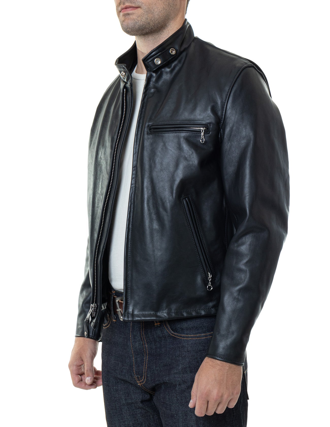 141 - Classic Racer Leather Motorcycle Jacket – Schott N.Y.C.