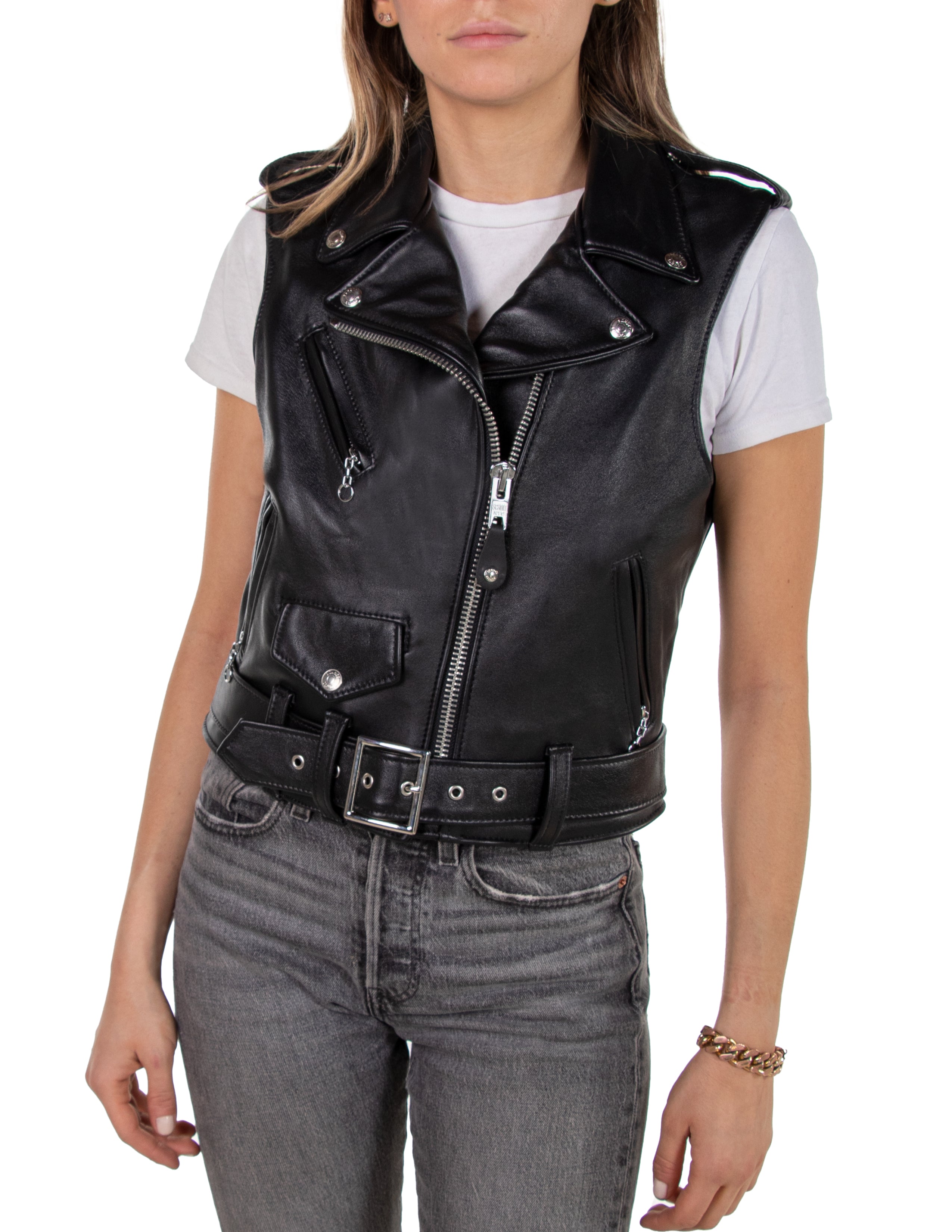 210VW - Women's Lambskin Perfecto Vest – Schott N.Y.C.