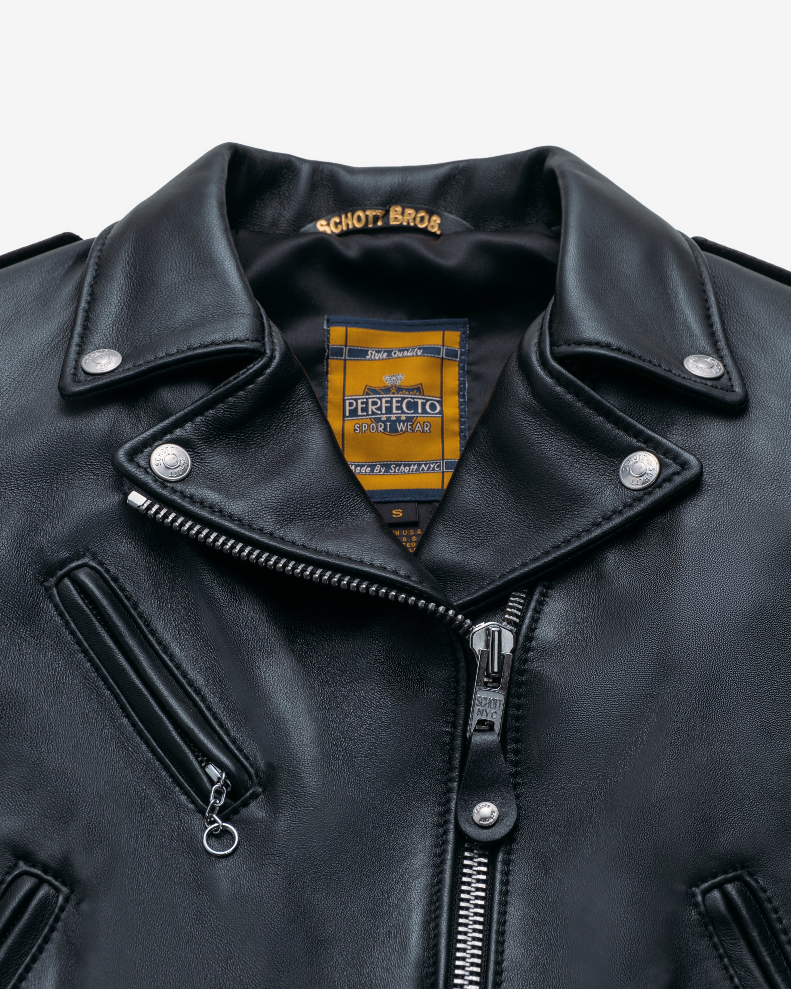 210W - Women's Cropped Perfecto® in Lambskin Leather Jacket