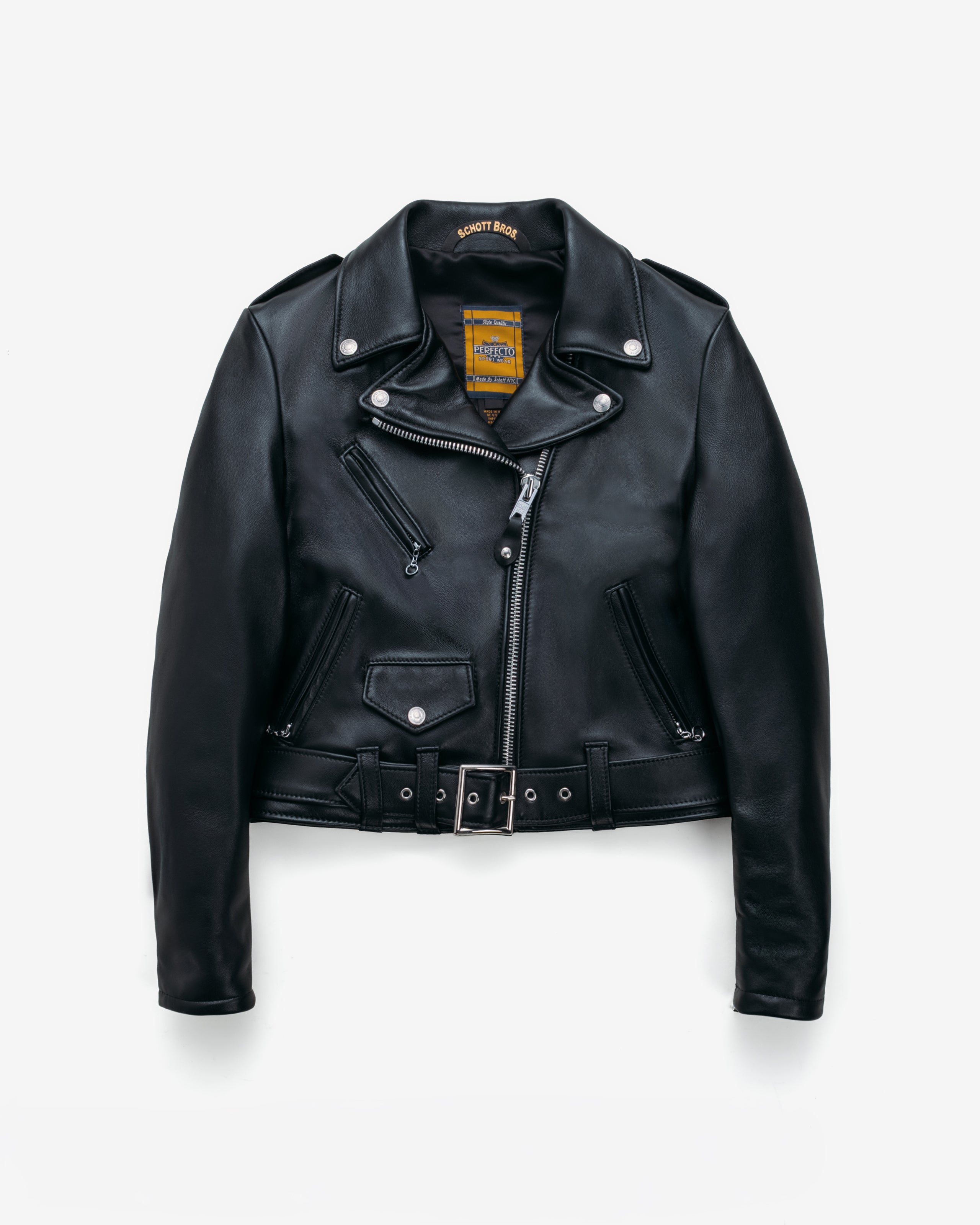 218W - Women's Cropped Perfecto® in Lambskin Leather Jacket