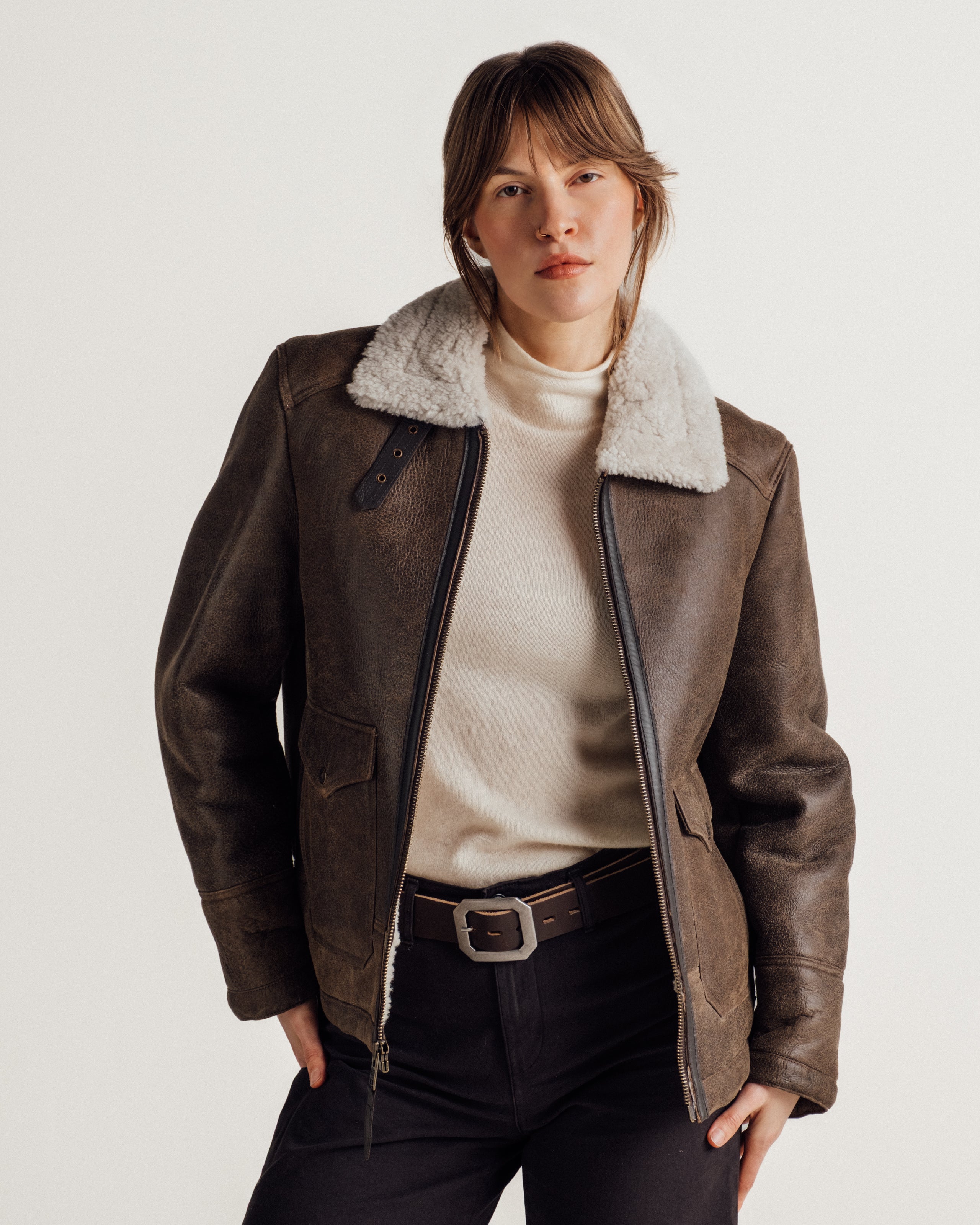 2415SW | ANJ-4 Sheepskin Bomber Jacket – Schott N.Y.C.