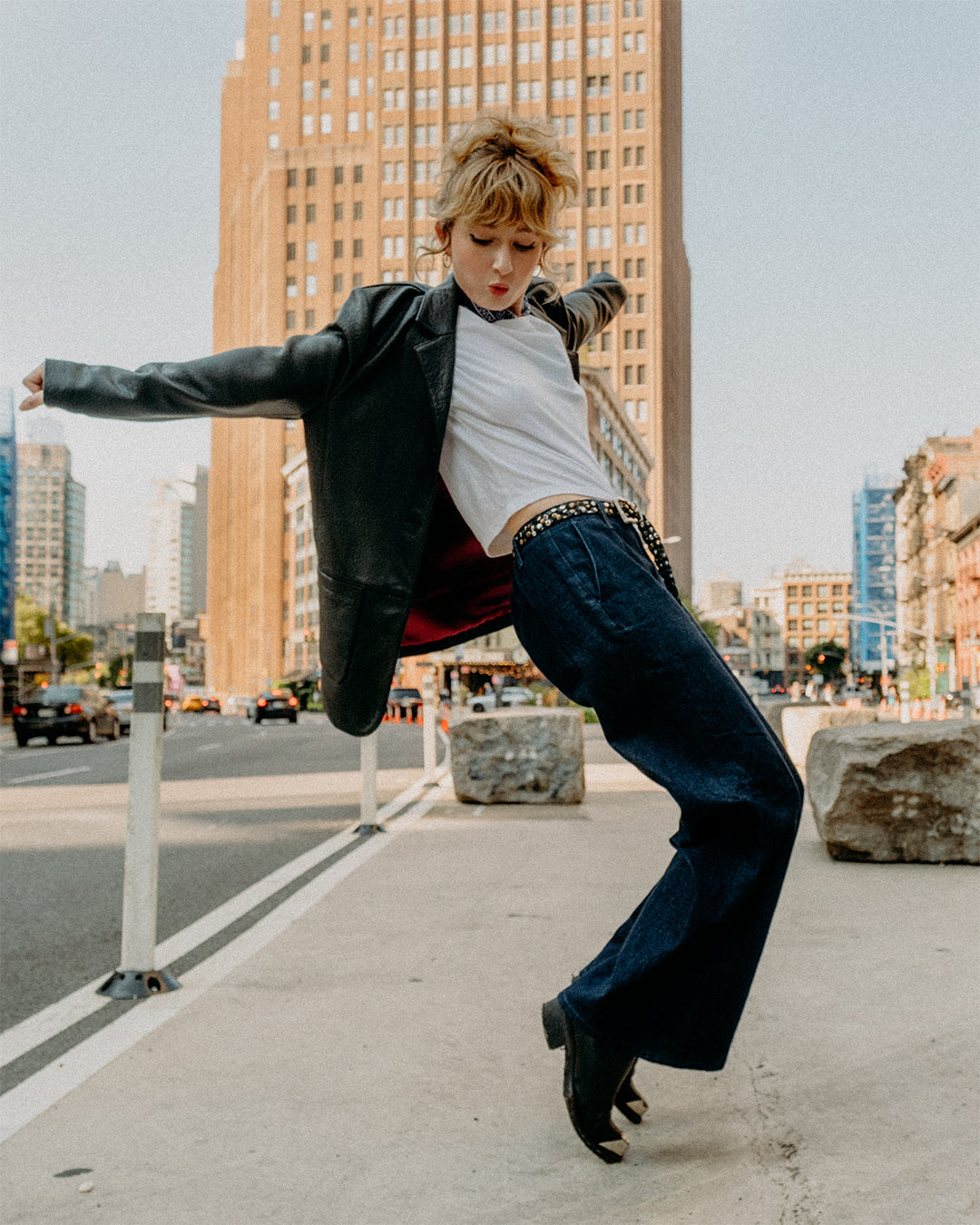 2535W | 'Rivington' Oversized Lambskin Blazer – Schott N.Y.C.