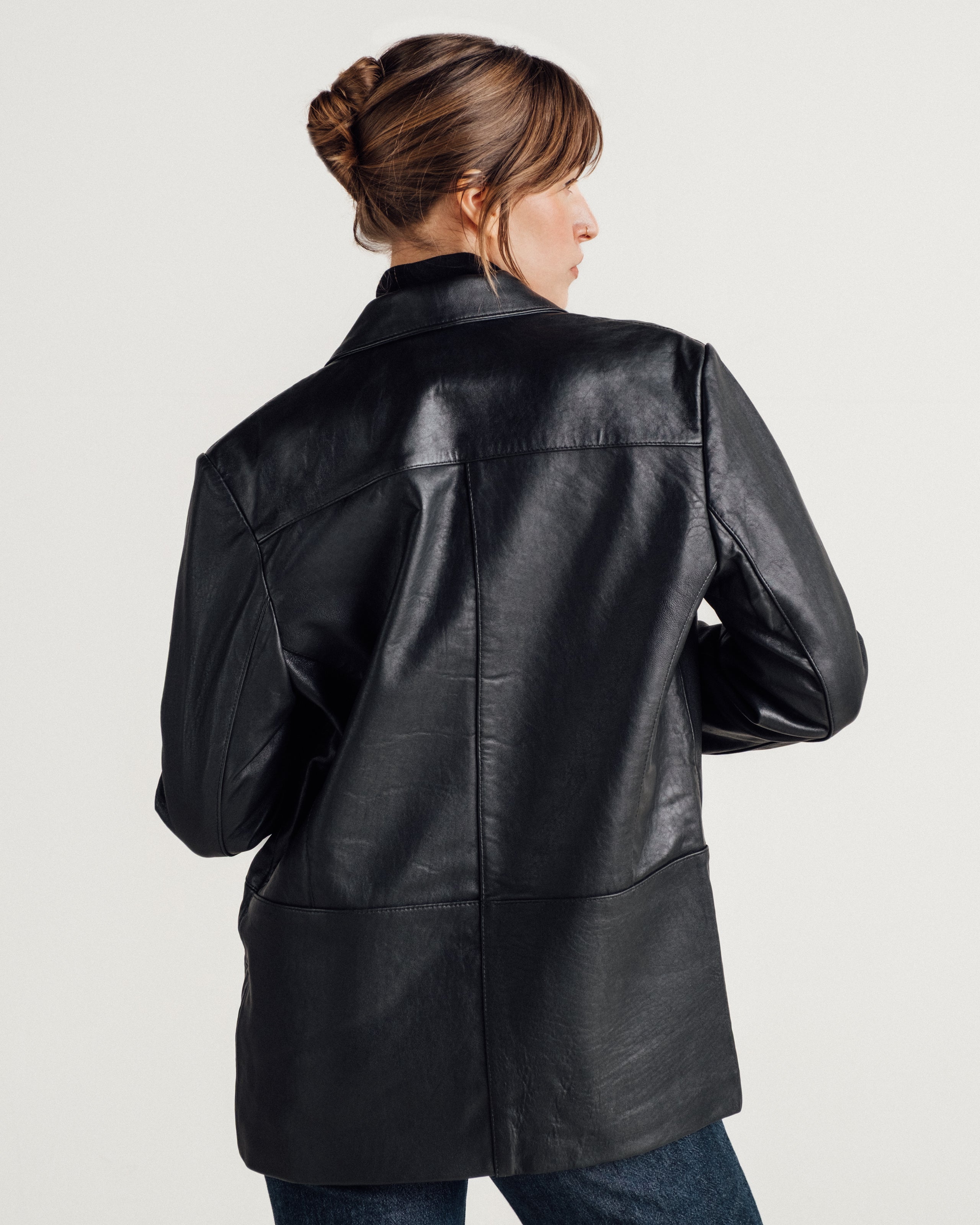 2535W | 'Rivington' Oversized Lambskin Blazer – Schott N.Y.C.