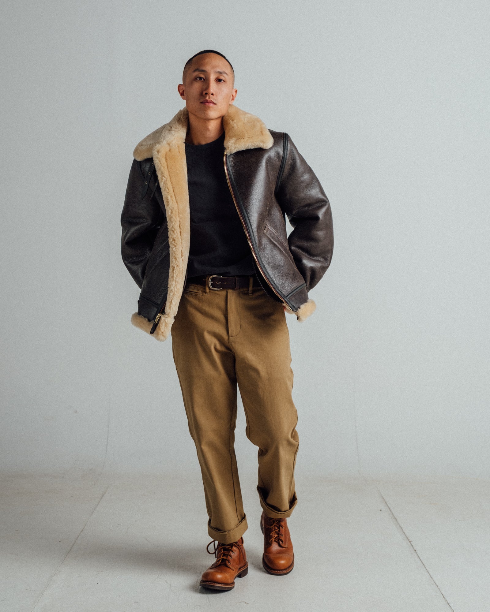 257S | Classic B-3 Sheepskin Bomber Jacket – Schott N.Y.C.