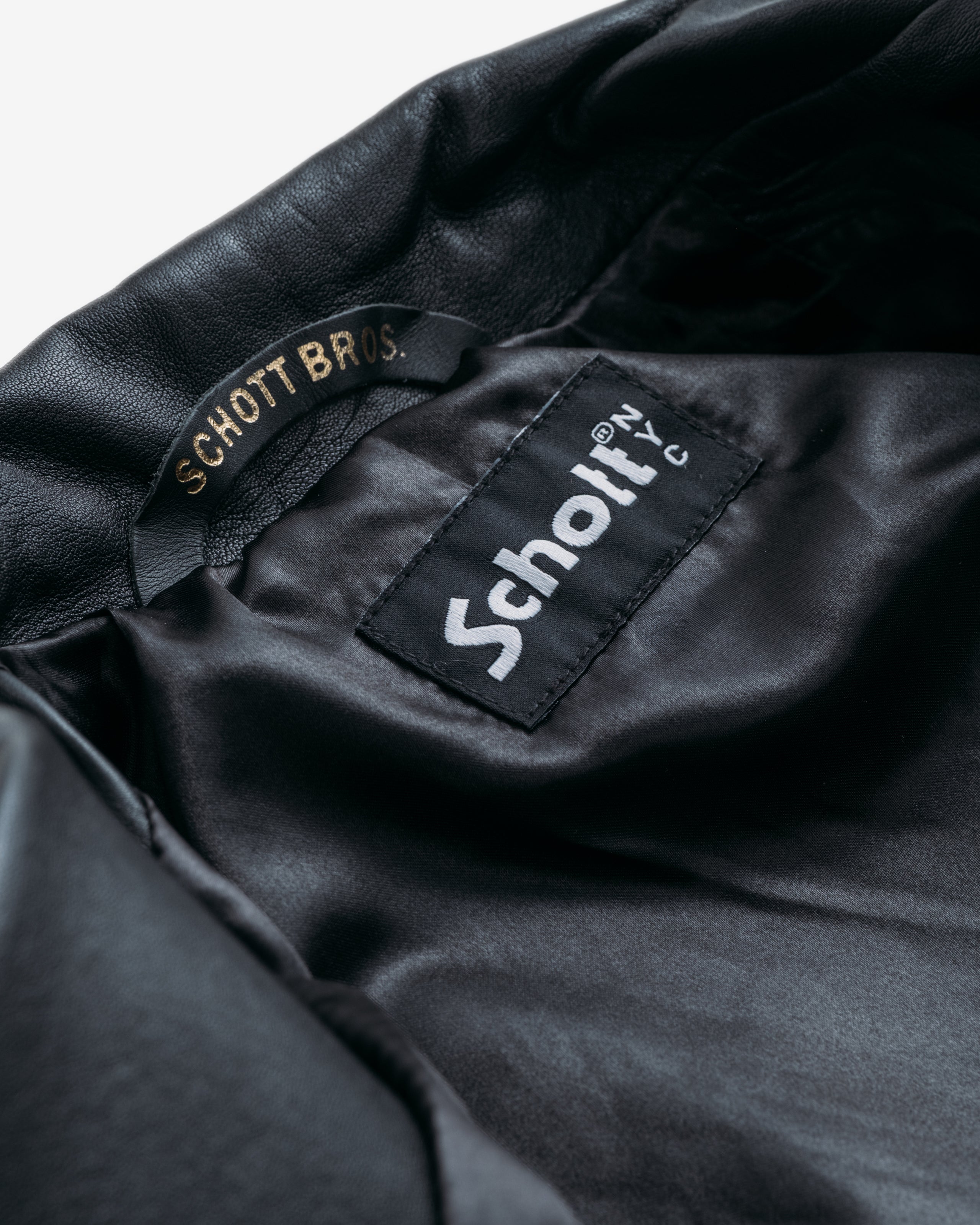 2909W | Long Lambskin Asymmetrical Jacket – Schott N.Y.C.