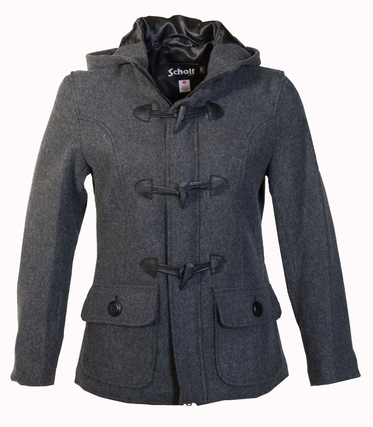 DU732W - Women's Cropped Wool Duffle Coat – Schott N.Y.C.