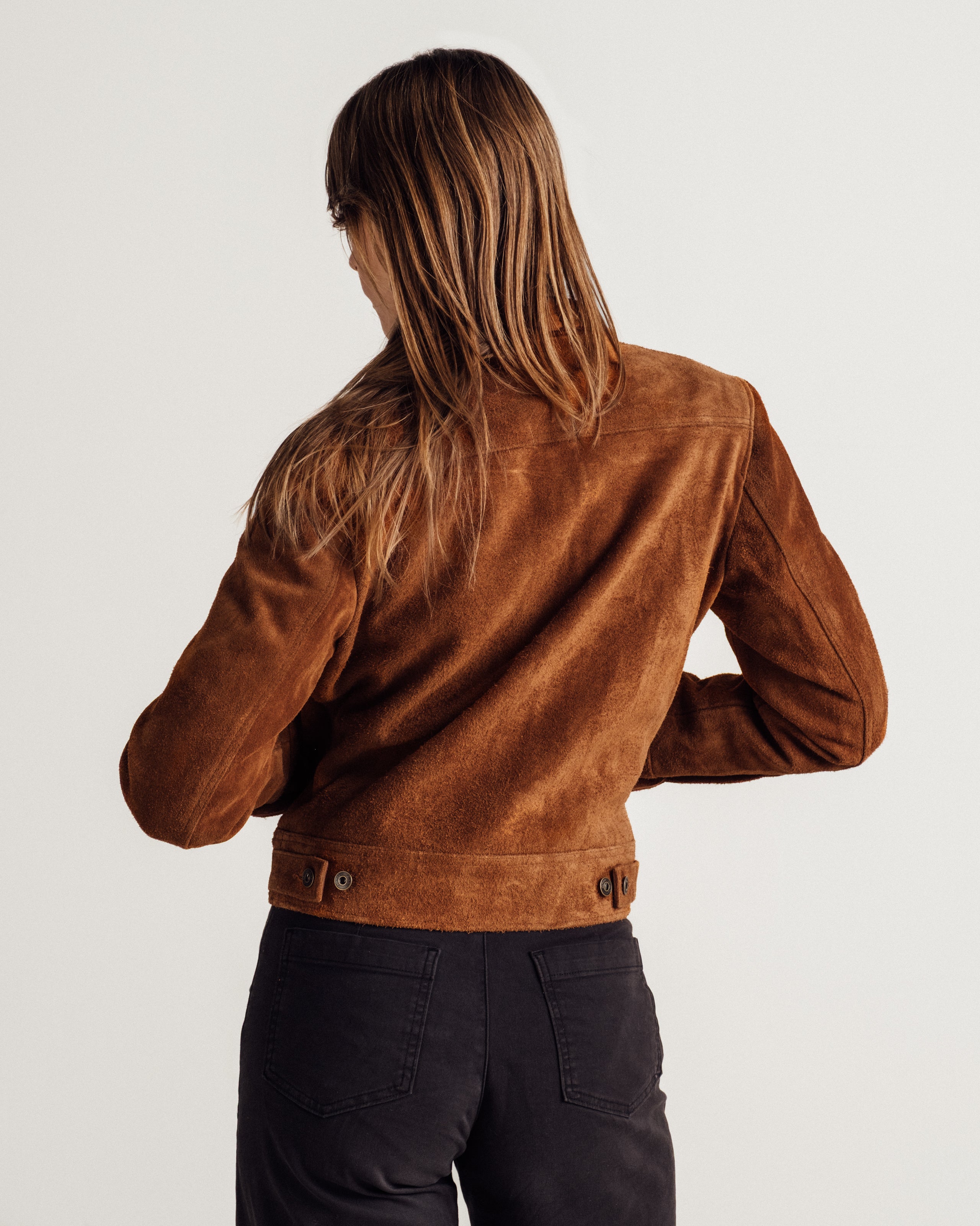 3475W | Roughout Cowhide Trucker Jacket – Schott N.Y.C.