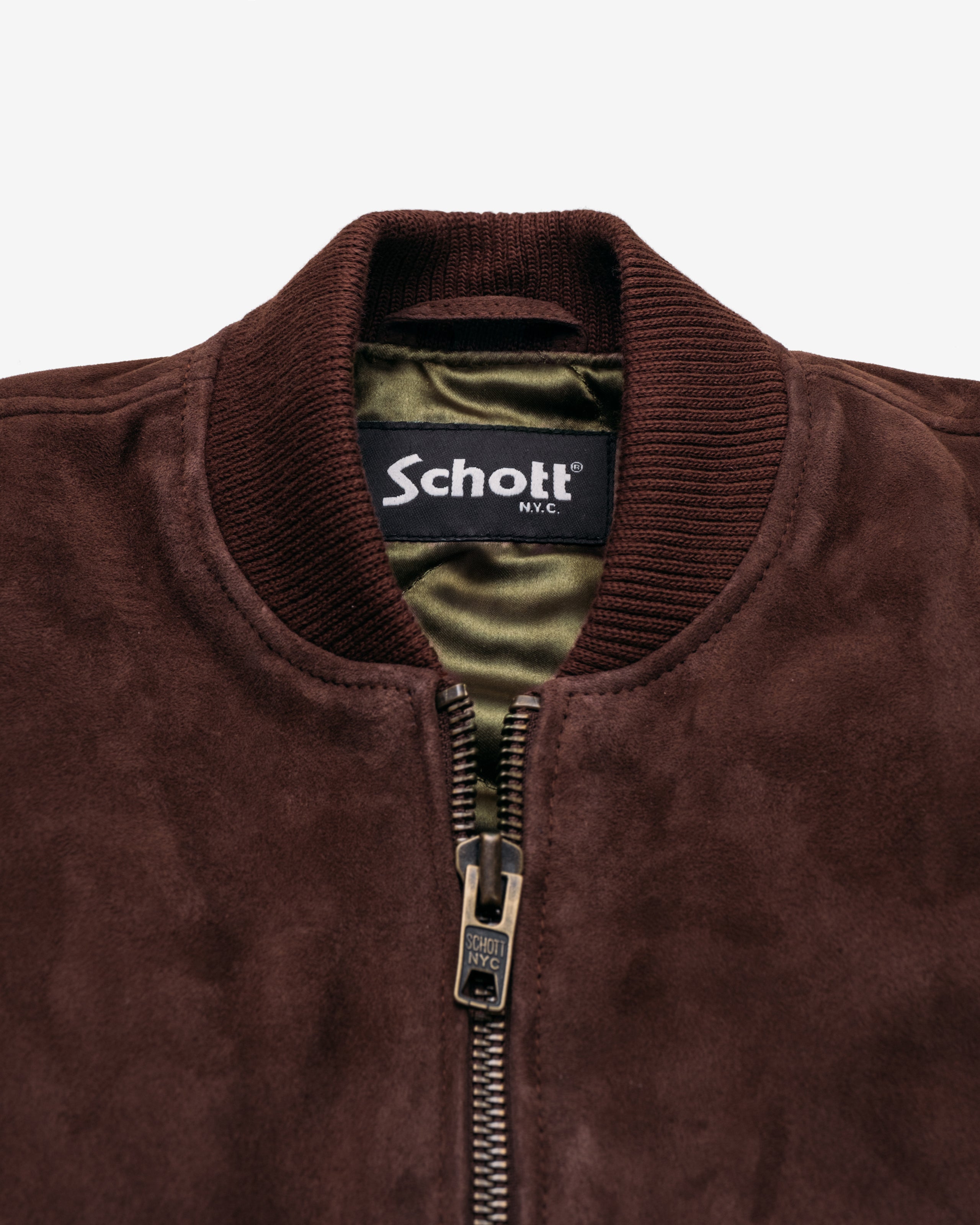3528W - Women's Suede Bomber Jacket – Schott N.Y.C.