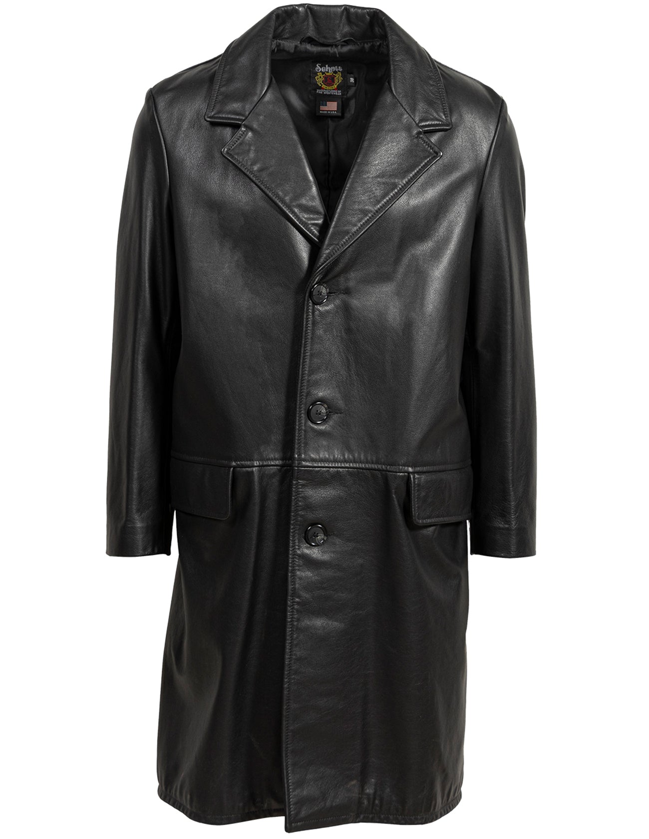 perfecto schott nyc 46サイズ　革ジャン　コート　ロング 495 - Men's Lightweight Cowhide Trench Coat – Schott N.Y.C.
