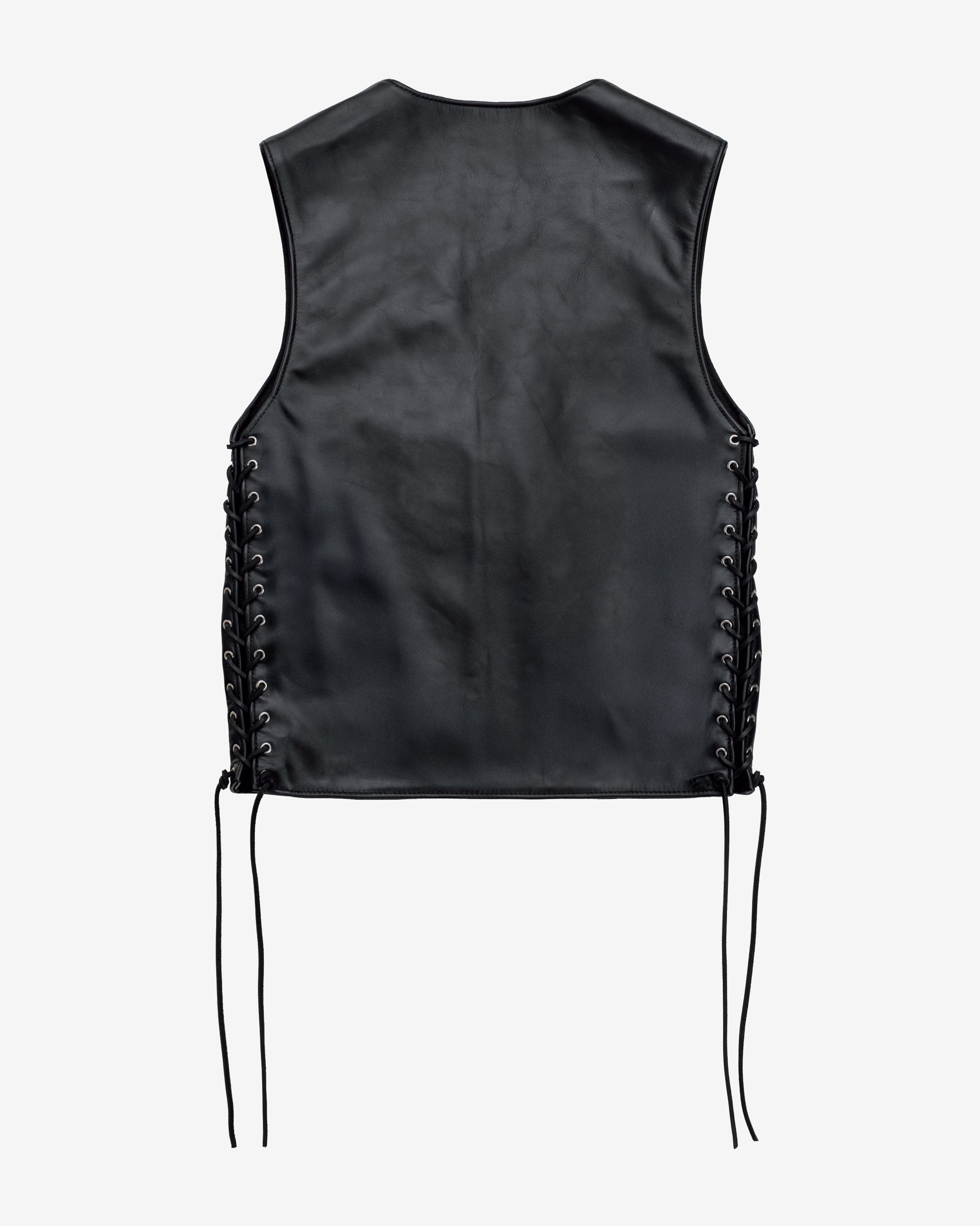 【Schott】 DUROJAC Leather Vest 515V | Laced Genuine Pebbled Cowhide Club Vest – Schott N.Y.C.