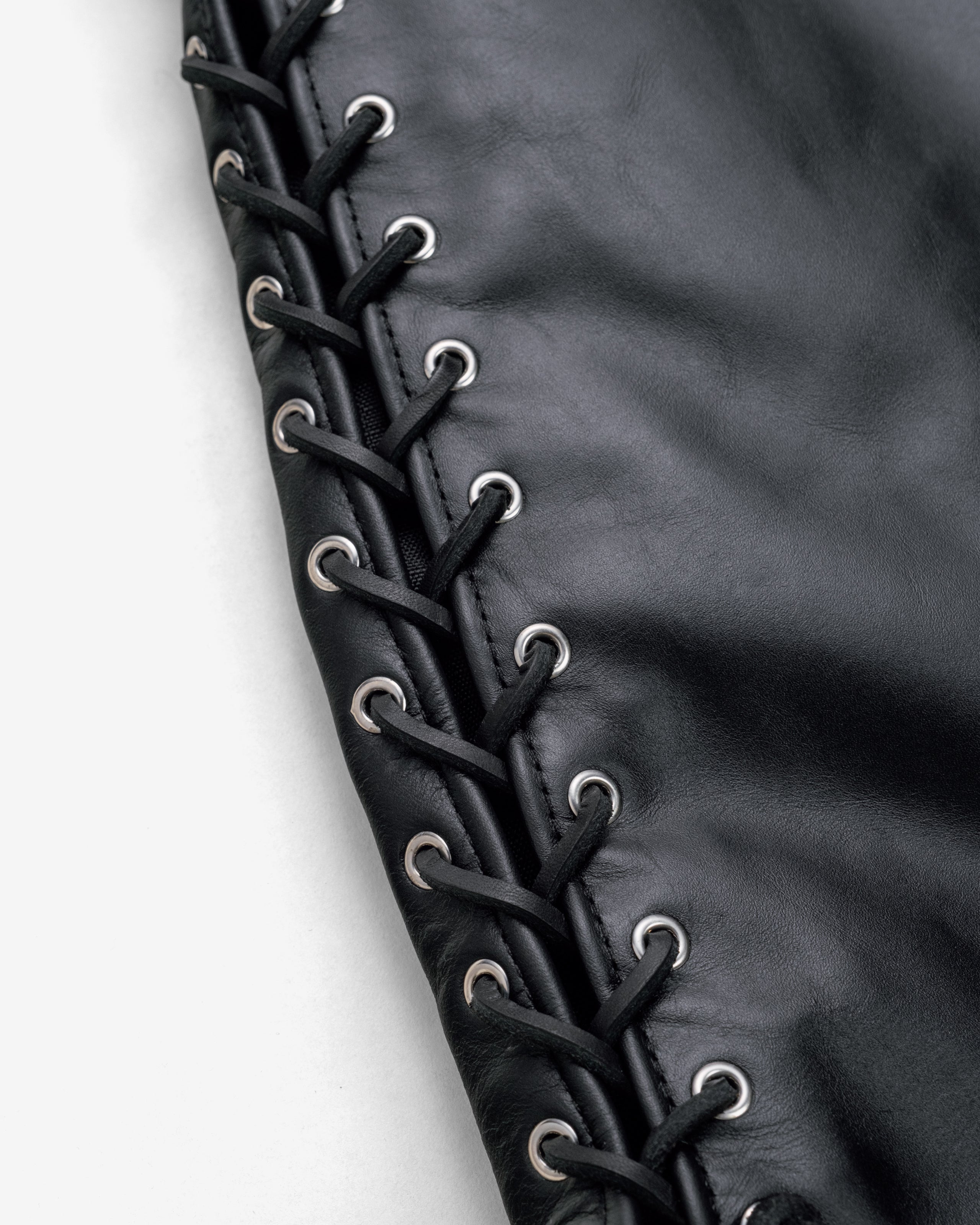 515V | Laced Genuine Pebbled Cowhide Club Vest – Schott N.Y.C.