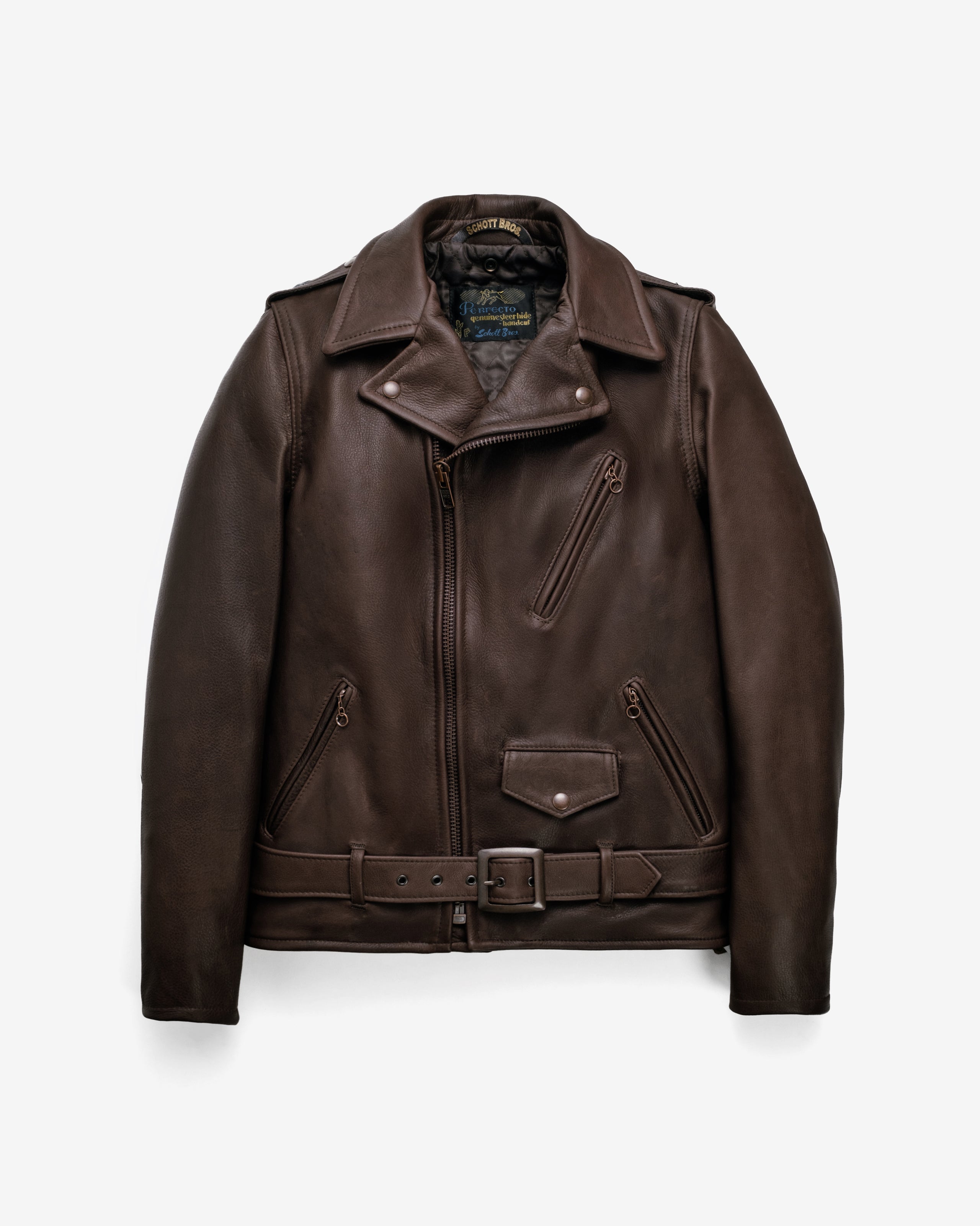 519 | Pebbled Cowhide 'One Star' Perfecto® Motorcycle Jacket