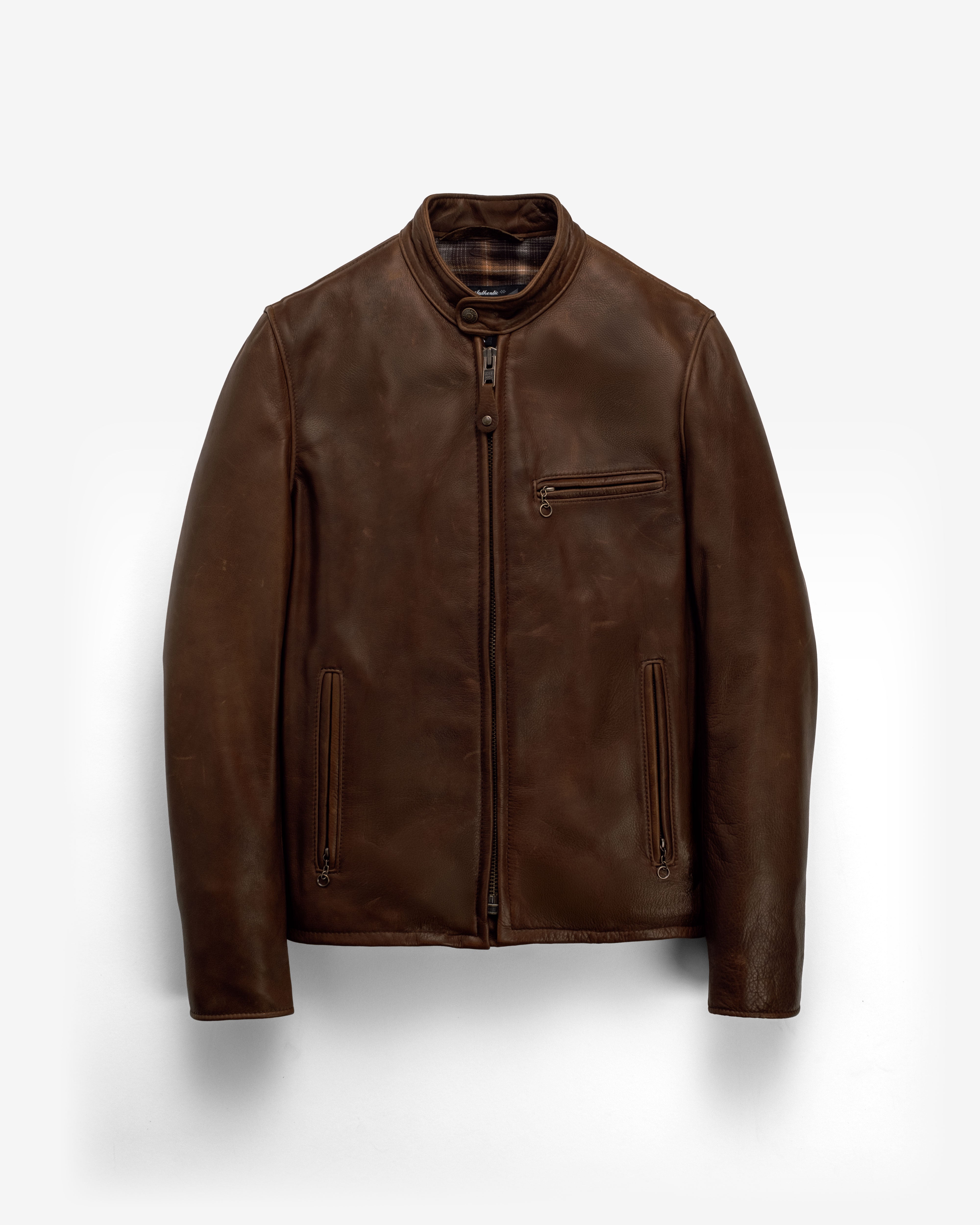 641HH | Classic Horsehide Cafe Racer Motorcycle Jacket – Schott N.Y.C.