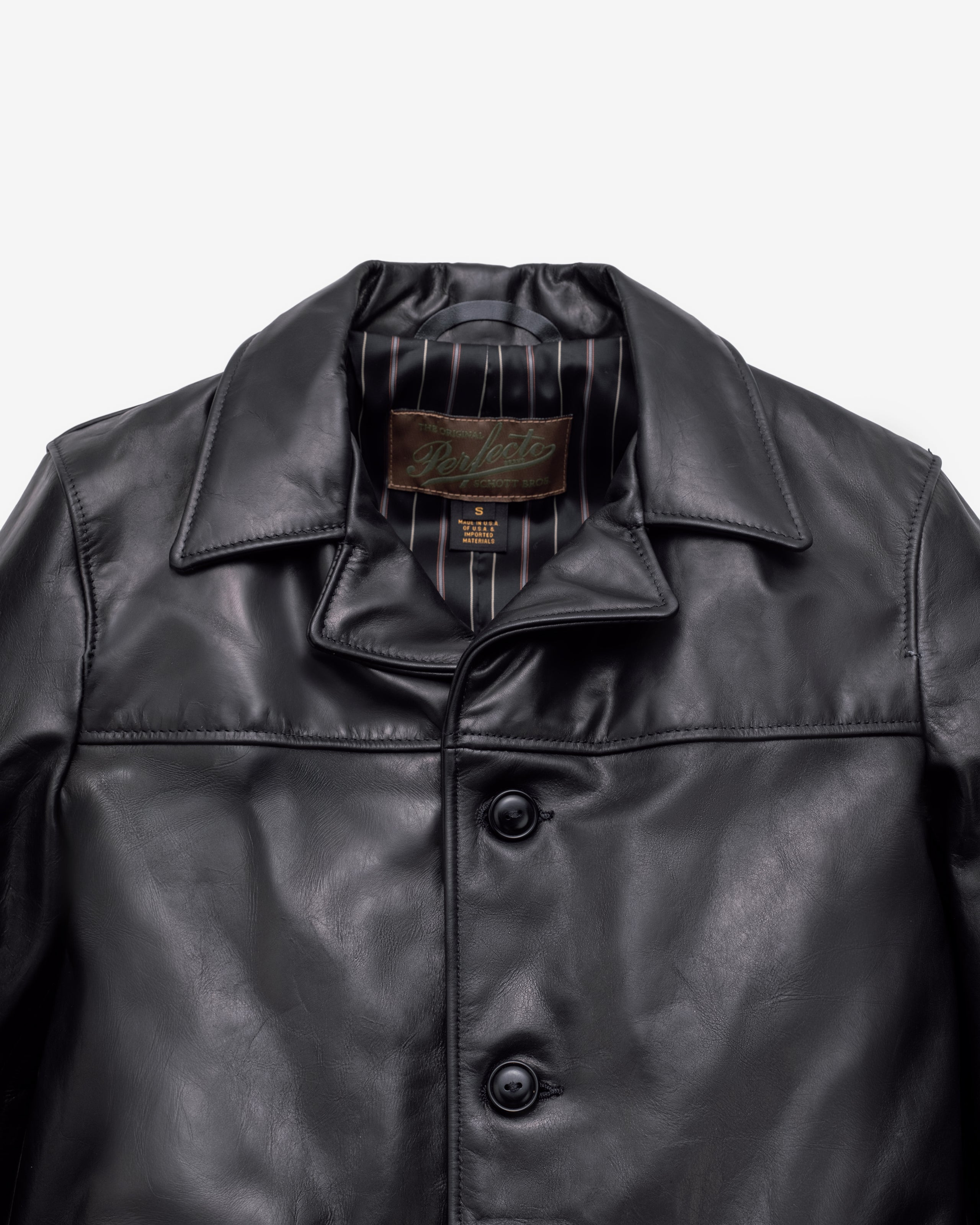 544 - Cowhide Hip Length Car Coat – Schott N.Y.C.