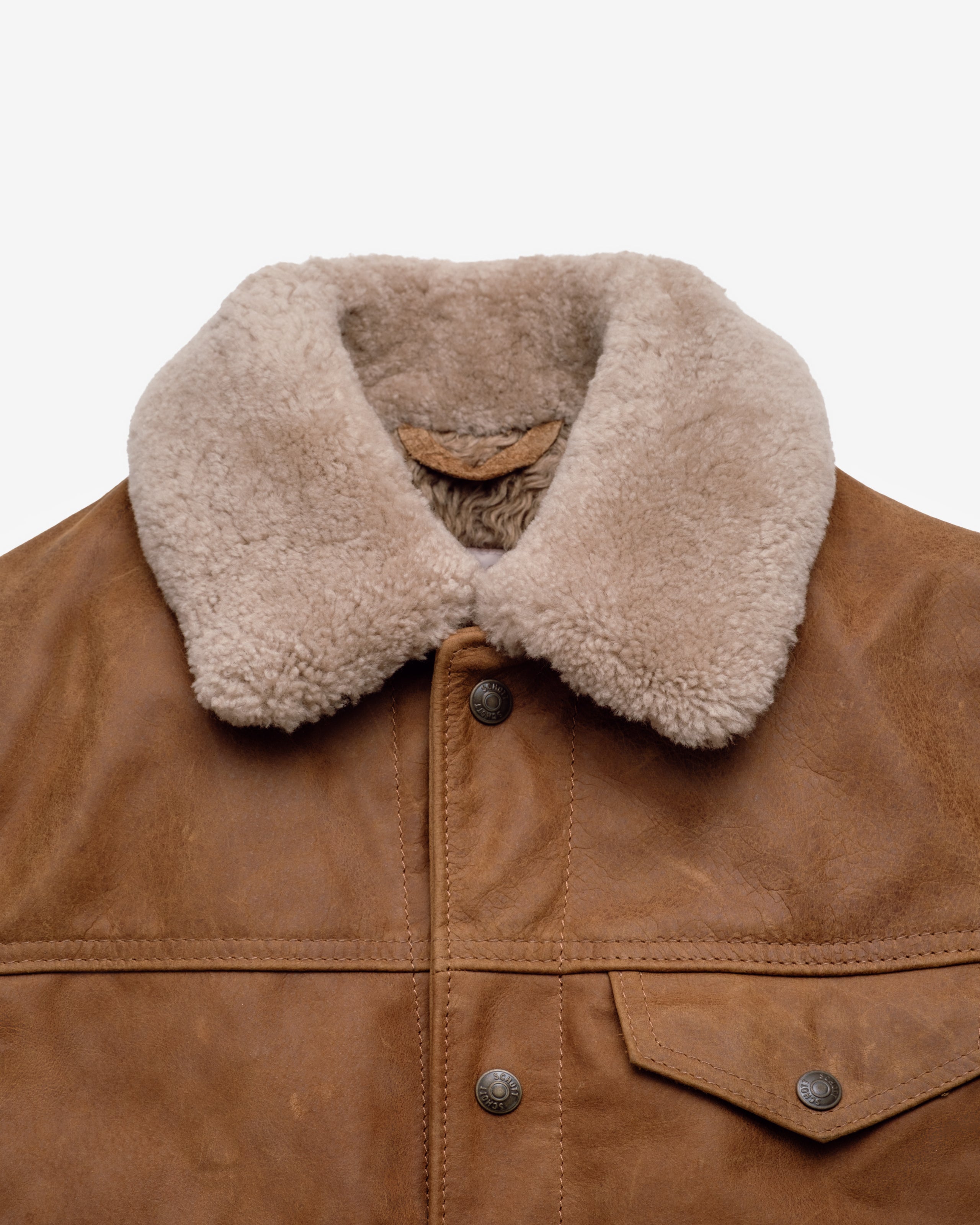545 | Buffalo Trucker Jacket with Sheepskin Collar – Schott N.Y.C.
