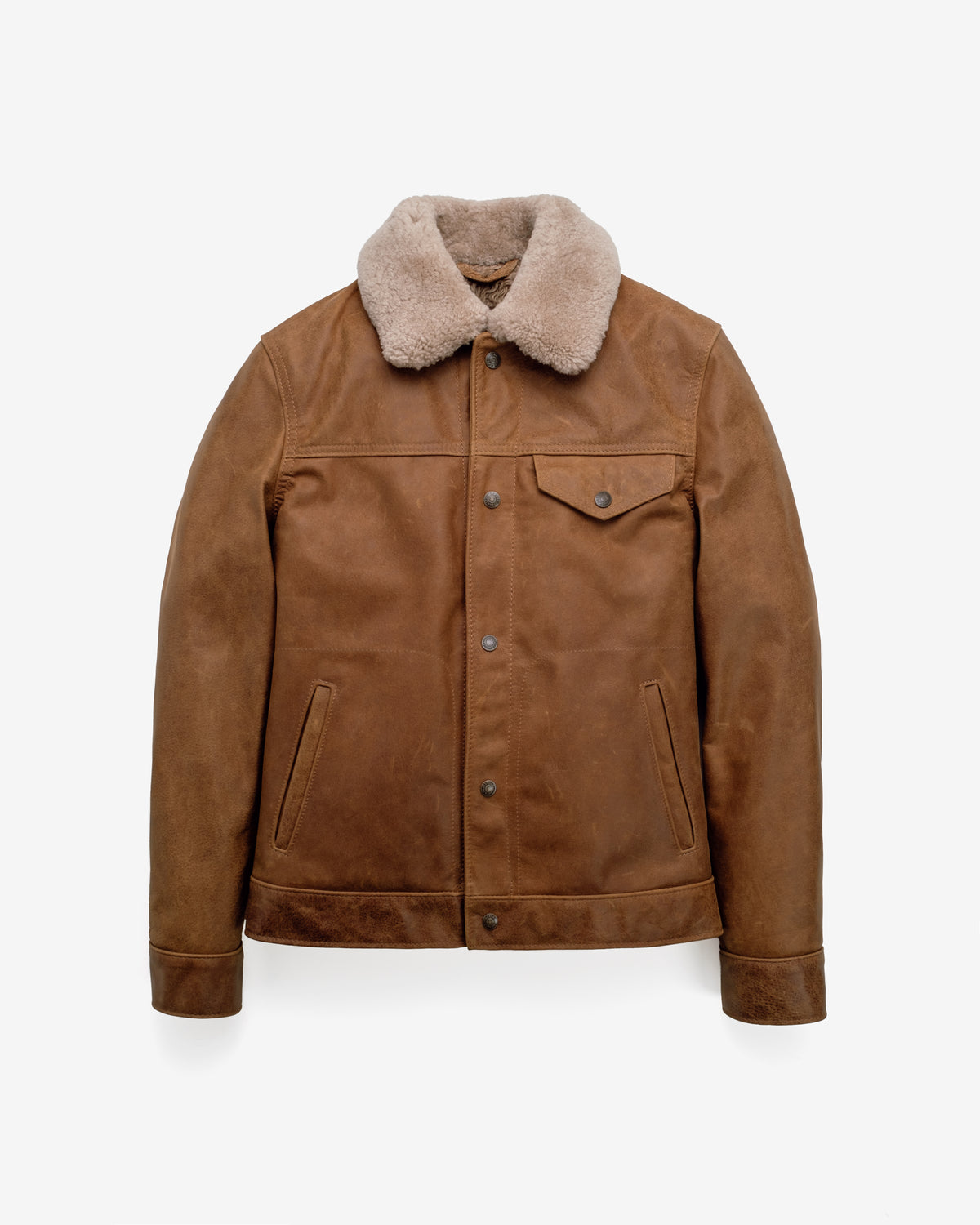 545 | Buffalo Trucker Jacket with Sheepskin Collar – Schott N.Y.C