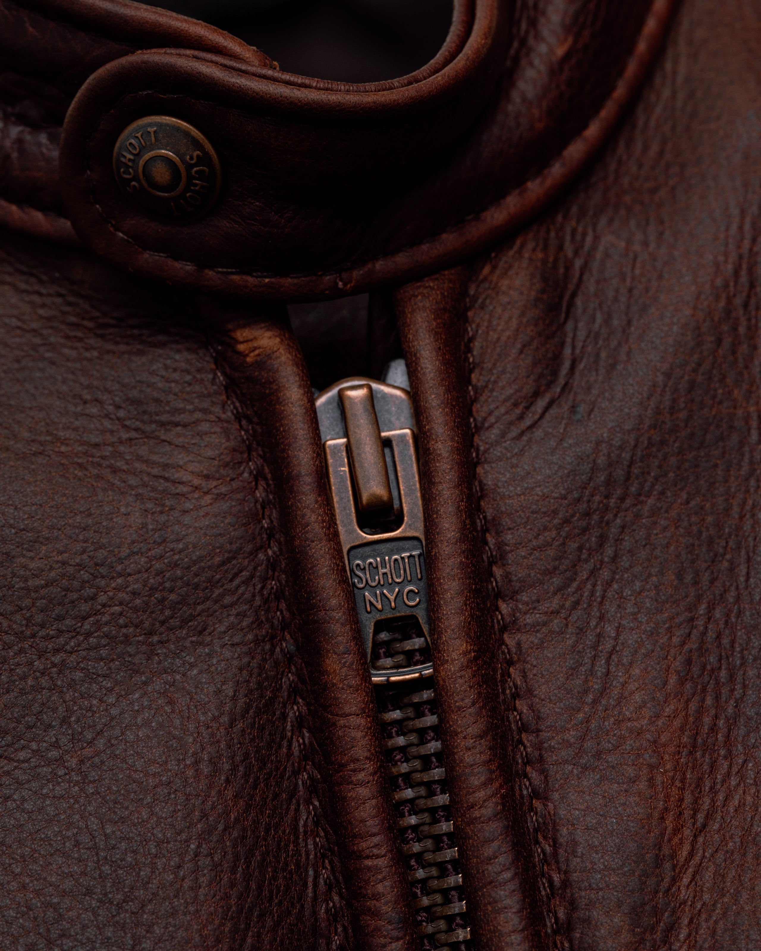 550 | Waxy Pullup Cowhide Cafe Racer Jacket – Schott N.Y.C.