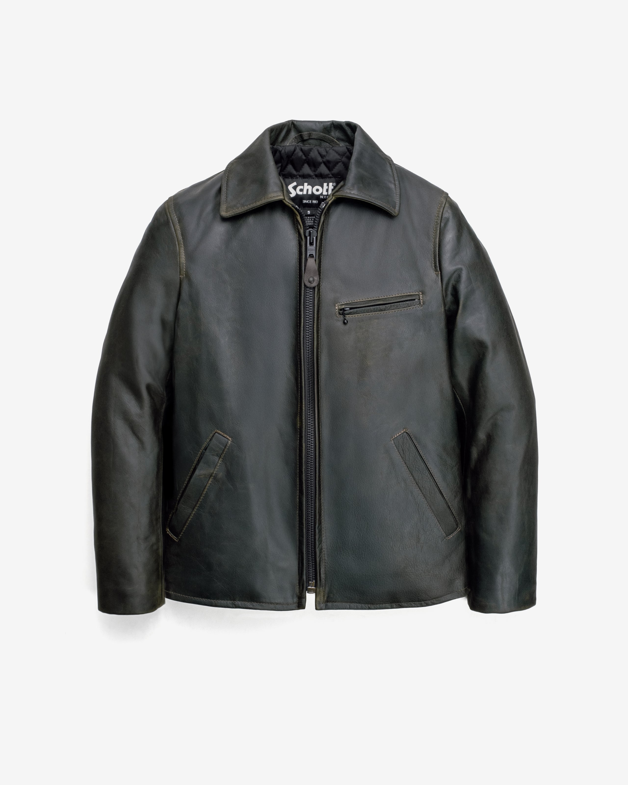 555 | Waxy Pullup Cowhide Weekender Jacket – Schott N.Y.C.