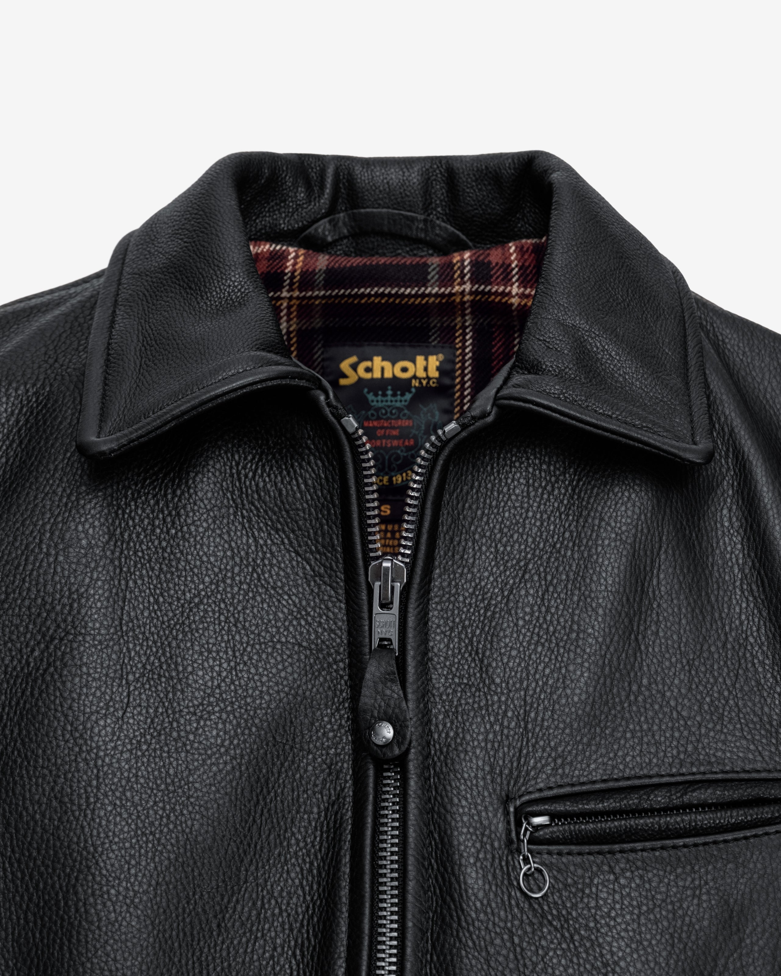 【schott】Perforated cow leather jacket Schott NYC Cowhide Leather Moto Jacket | Nordstrom