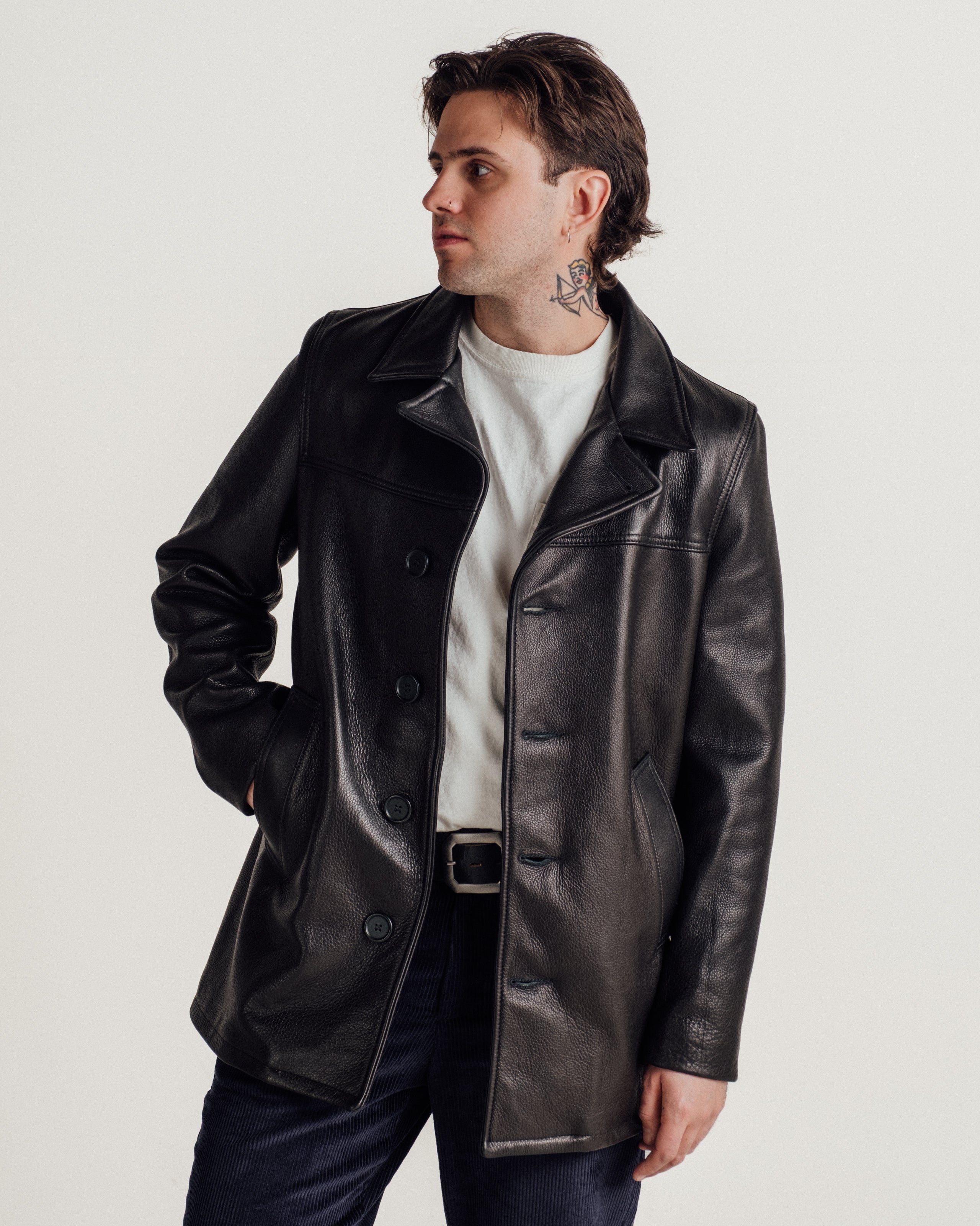 564 | Pebbled Cowhide Car Coat – Schott N.Y.C.
