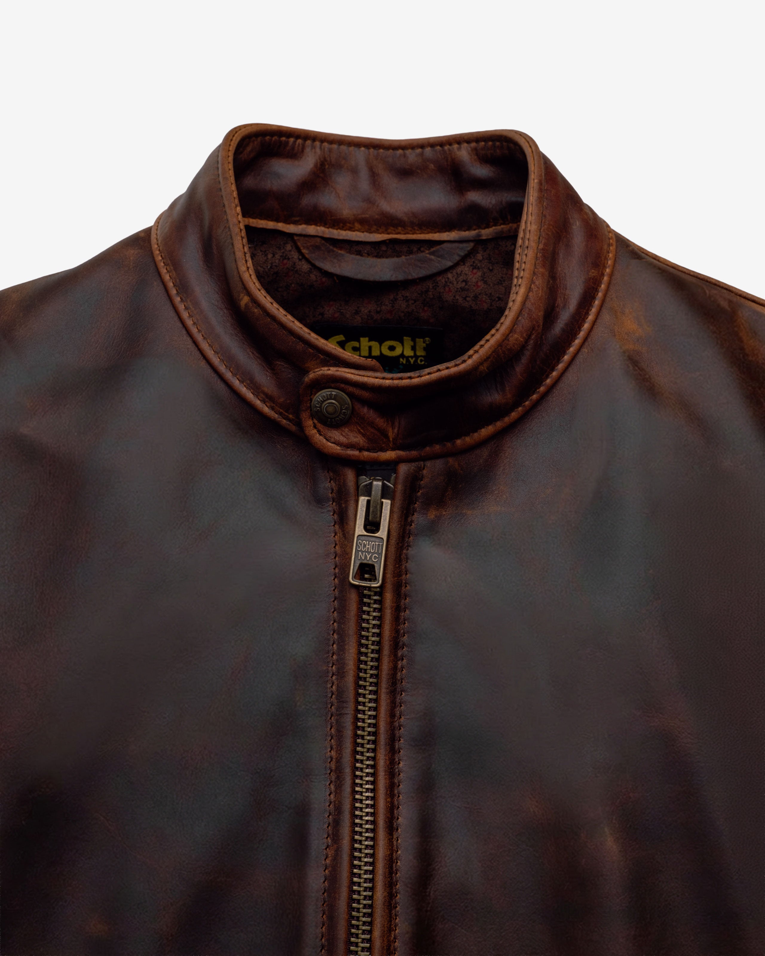 581 | Oiled Lightweight Unlined Nubuck Cafe Racer Jacket – Schott