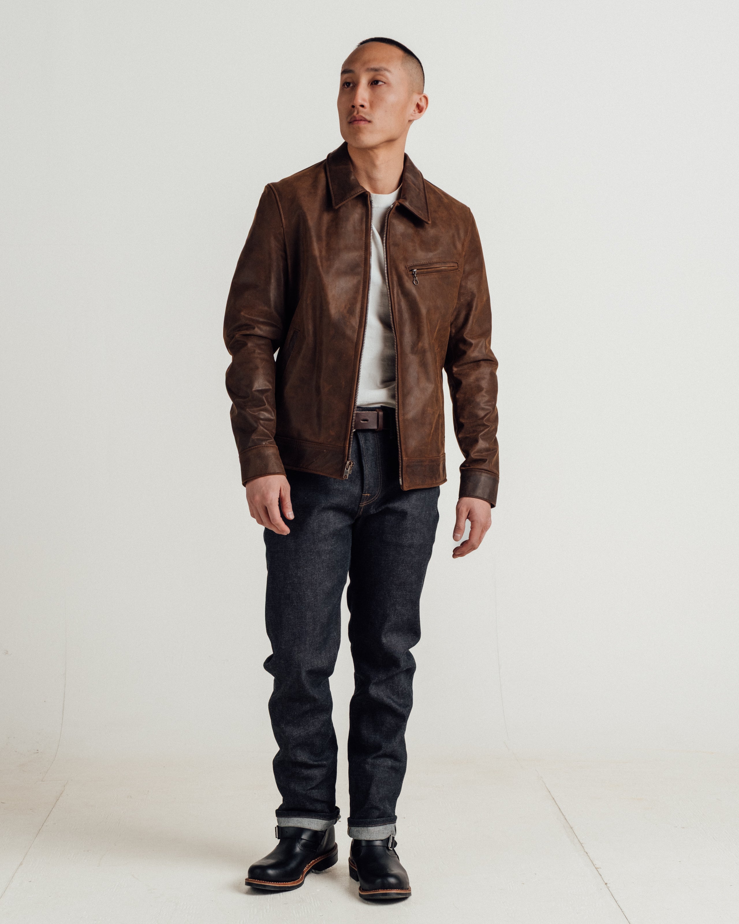 592 | Lightweight Cowhide Trucker Jacket – Schott N.Y.C.