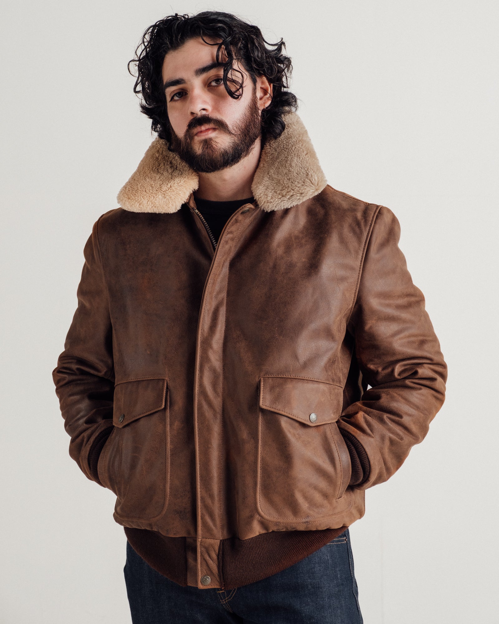 Schott バーガンディ スエード ボンバージャケット 594 | Naked Buffalo Bomber Jacket – Schott N.Y.C.