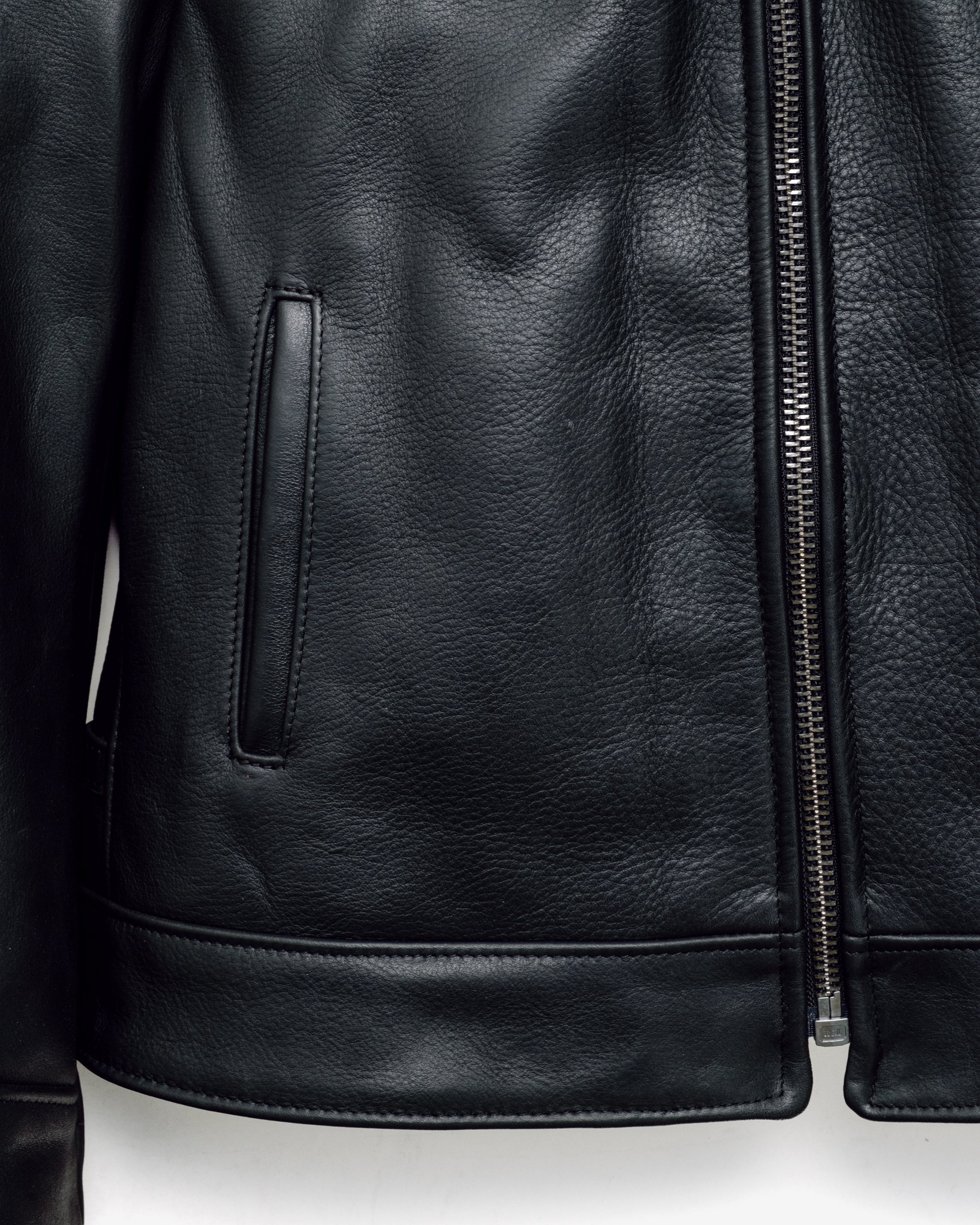 596 | Antique Cowhide Rancher Jacket with Sheepskin Collar
