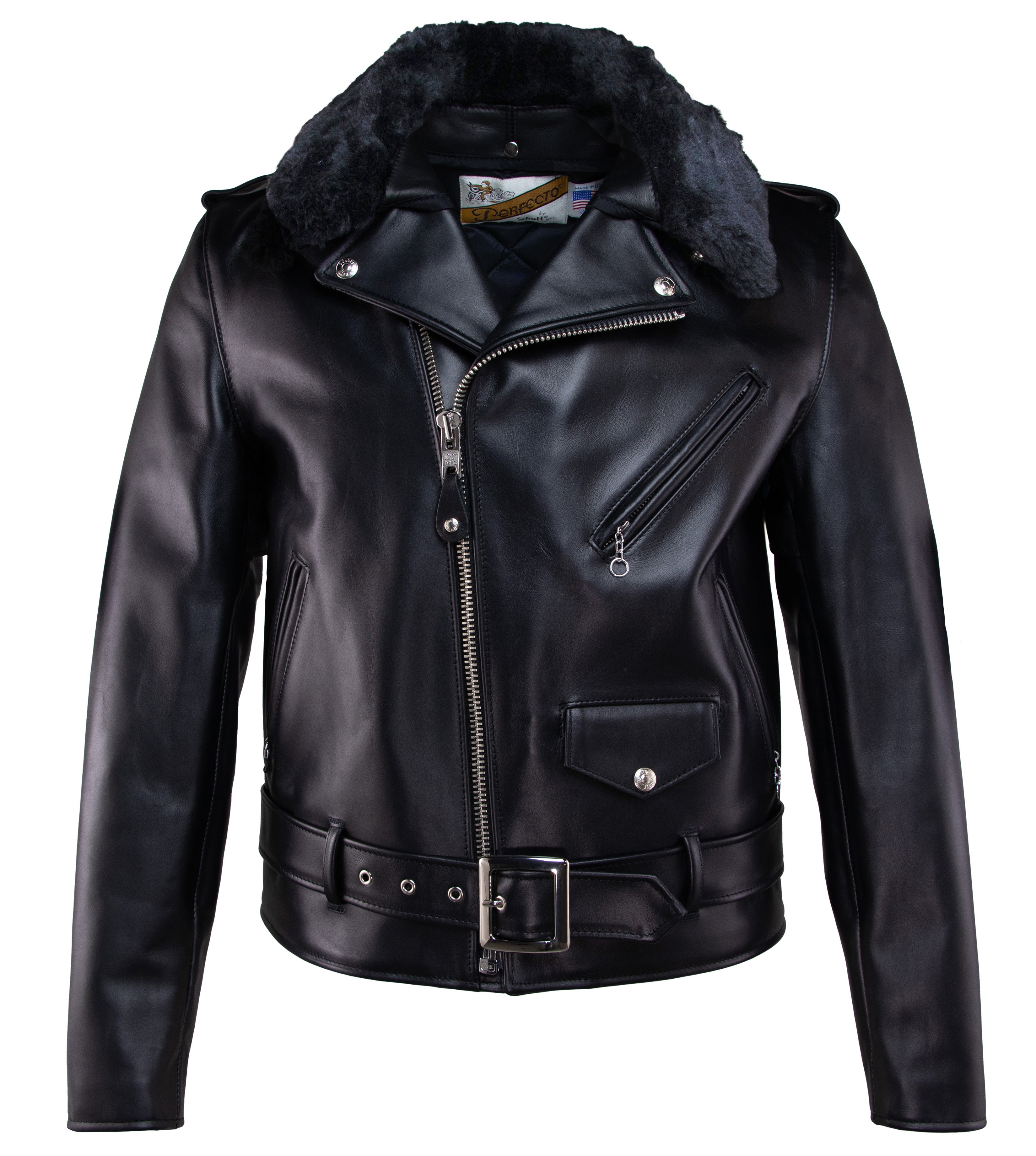618M - Faux Fur Collar for Schott Perfecto® Leather Motorcycle