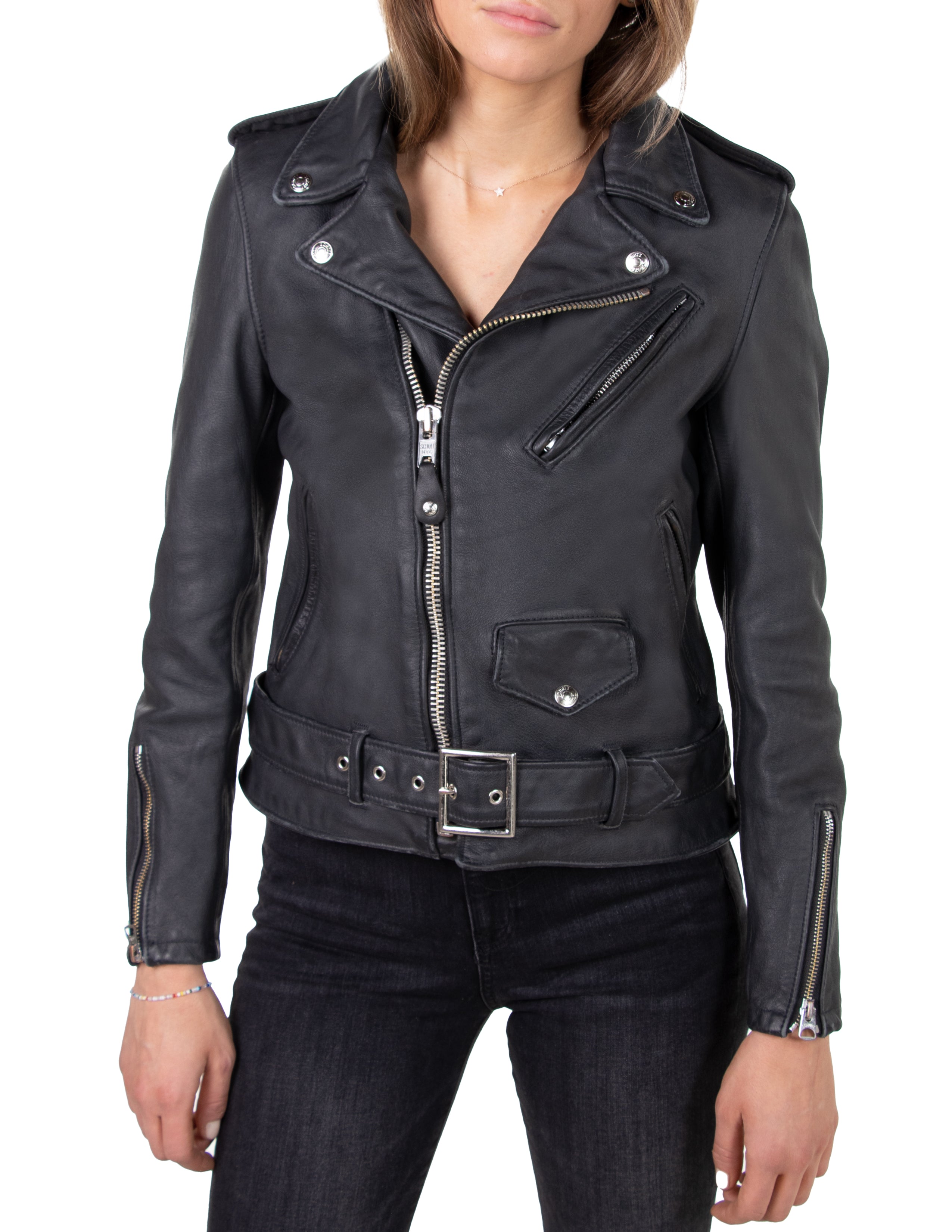 626VNW - Women's Vintaged Cowhide Motorcycle Jacket – Schott N.Y.C.