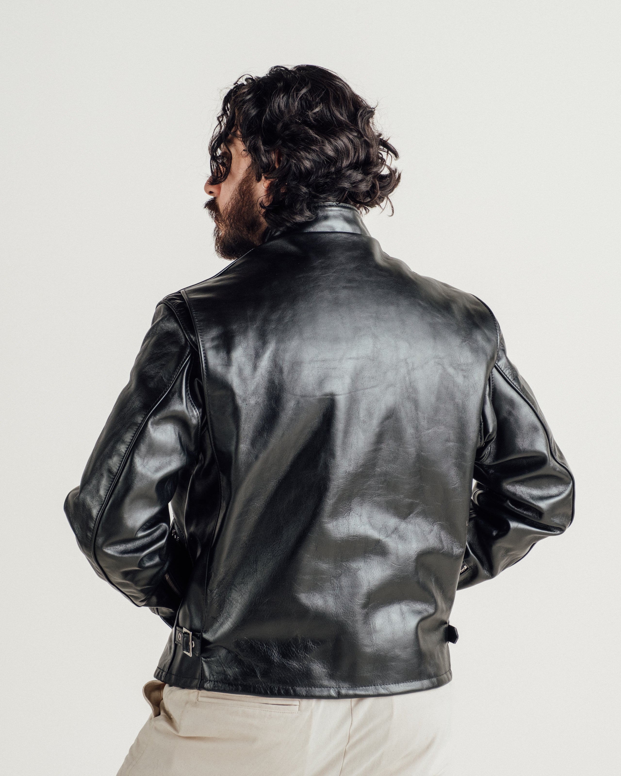 641HH | Classic Horsehide Cafe Racer Motorcycle Jacket – Schott N.Y.C.