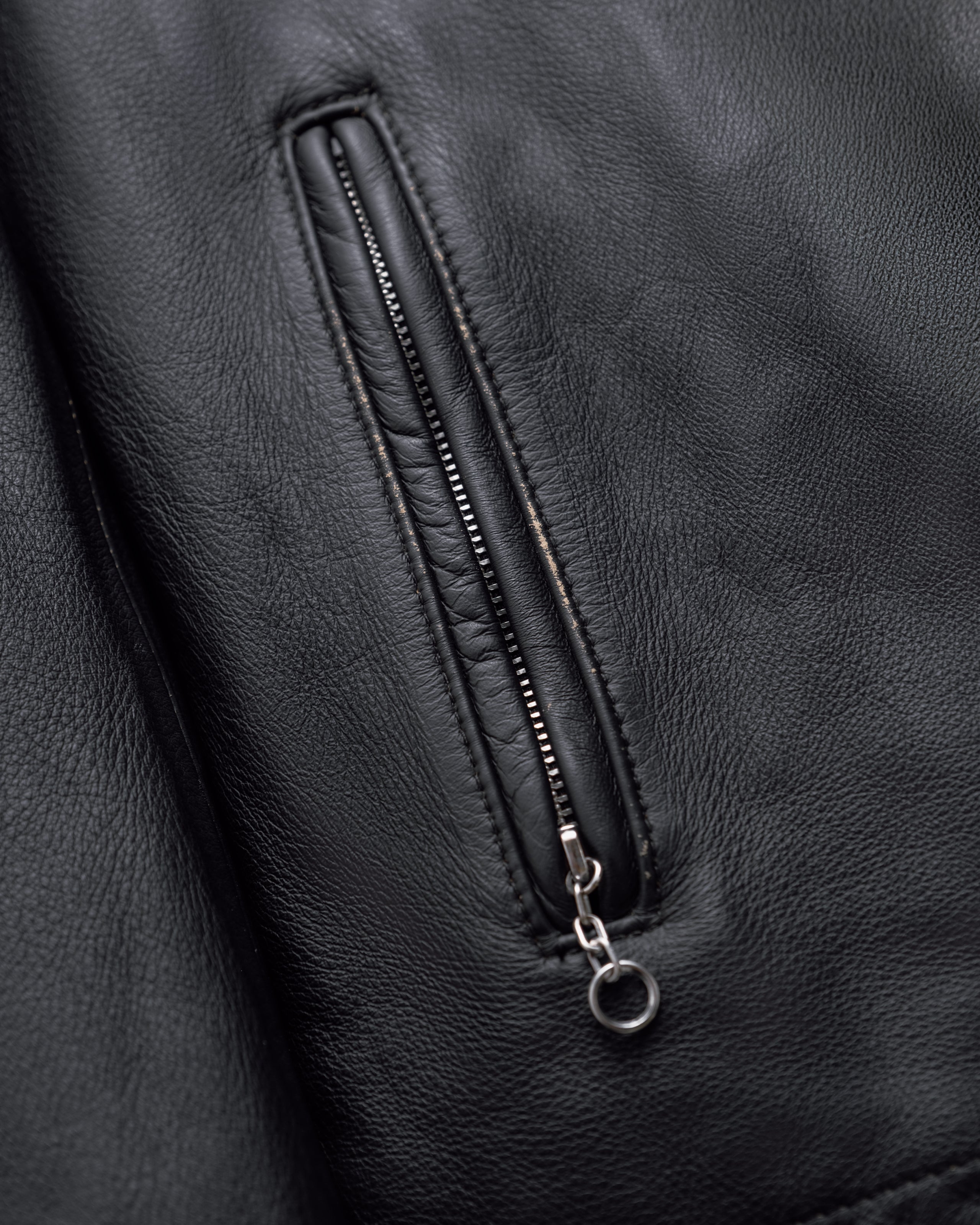 654VN | Vintaged Slim Cowhide Cafe Racer Motorcycle Jacket