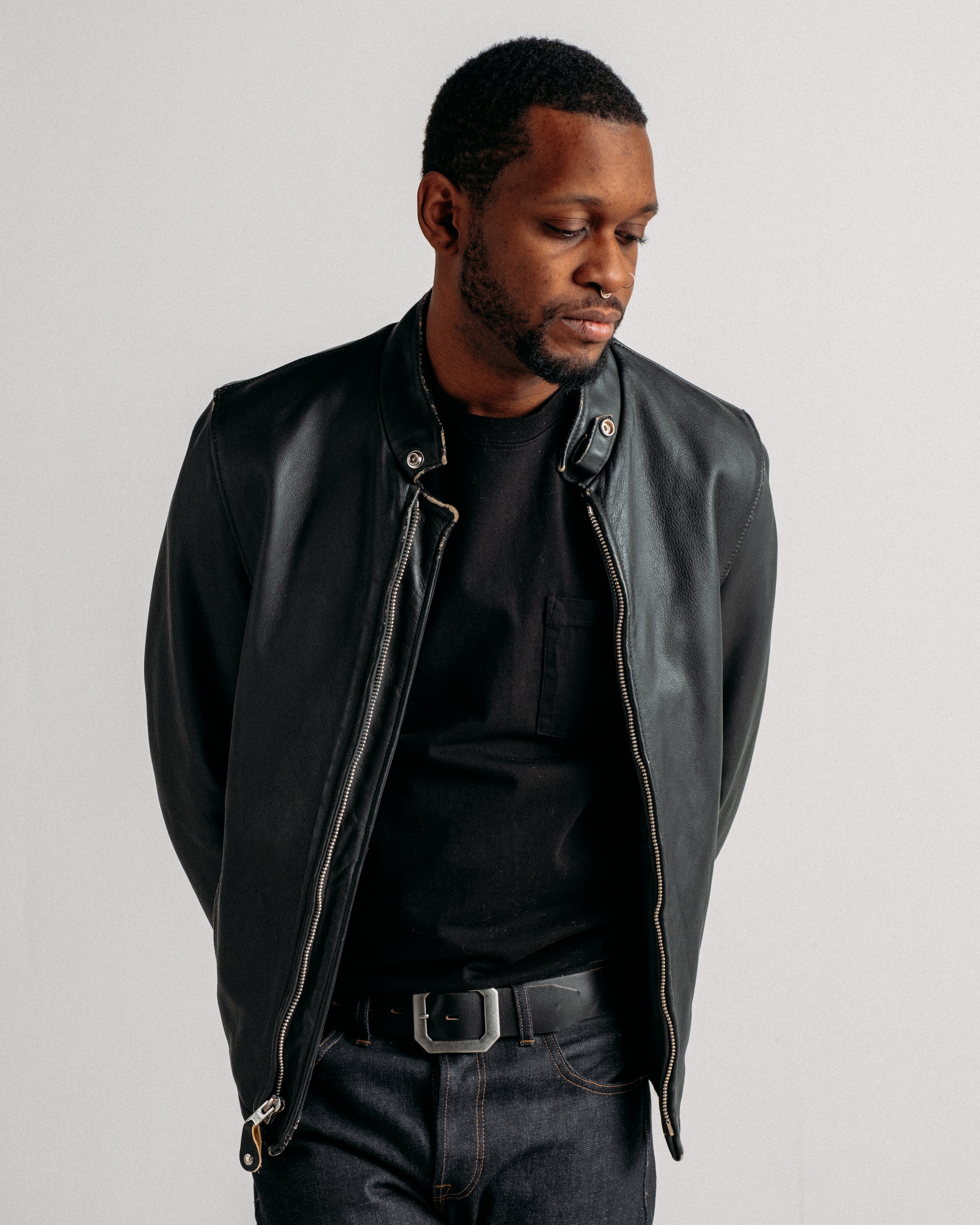 schott 654 シングルライダース 654 - Cowhide Casual Racer Leather Jacket – Schott N.Y.C.