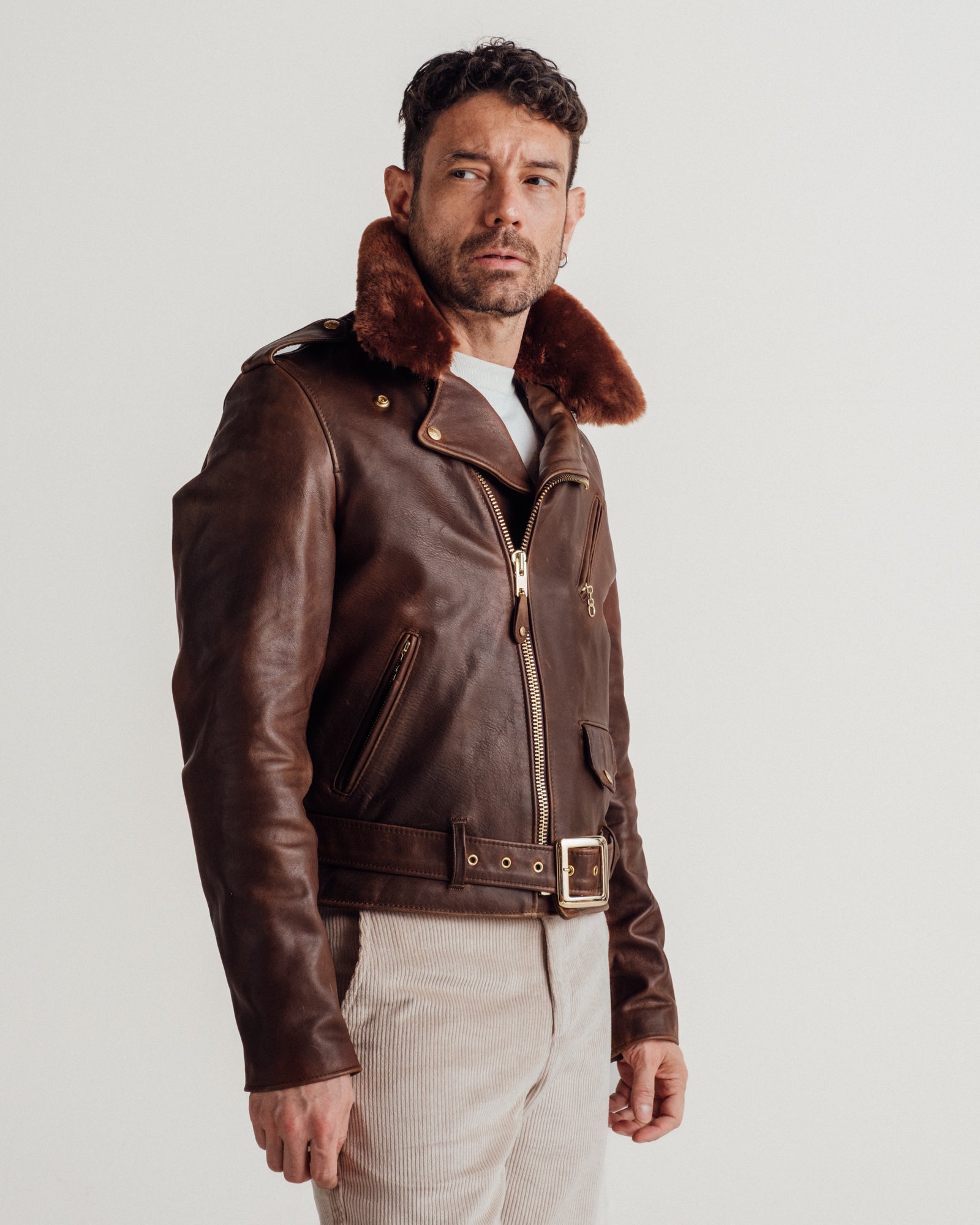 HUF×SCHOTT LEATHER JACKET 576 | Waxy Cowhide Jacket – Schott N.Y.C.