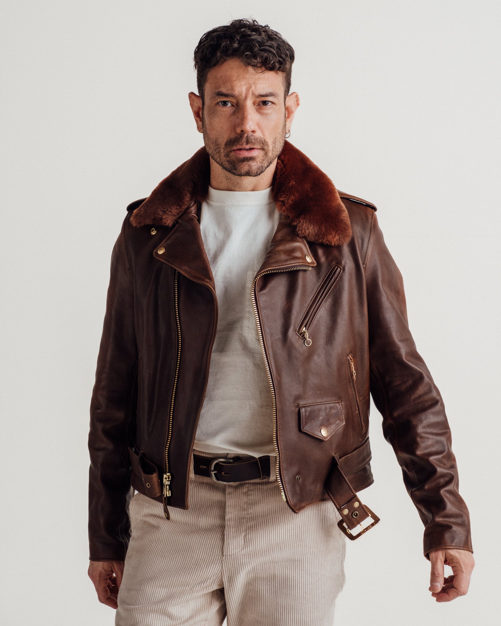 P656H | Horween Soft Horsehide Perfecto® Jacket With Detachable
