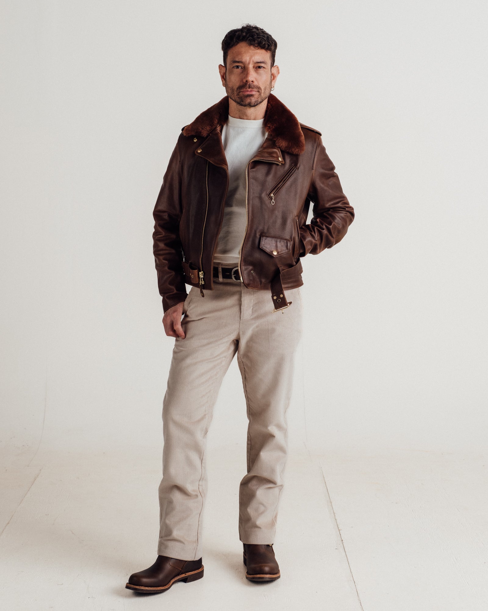 P656H | Horween Soft Horsehide Perfecto® Jacket With Detachable