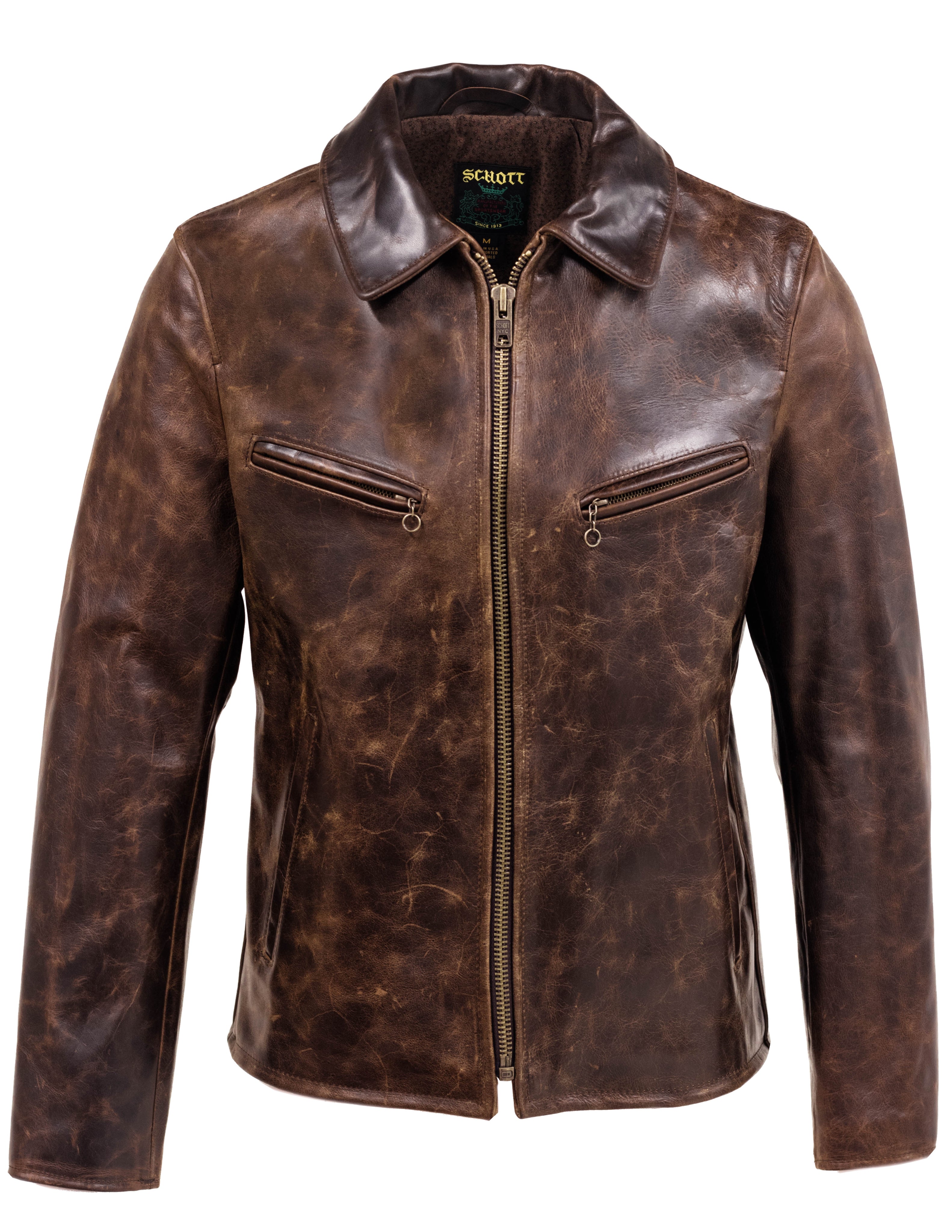 ね*こ様 牛革Schott レザージャケット S 673 - Men's Cowhide Retro Moto Style Jacket – Schott N.Y.C.