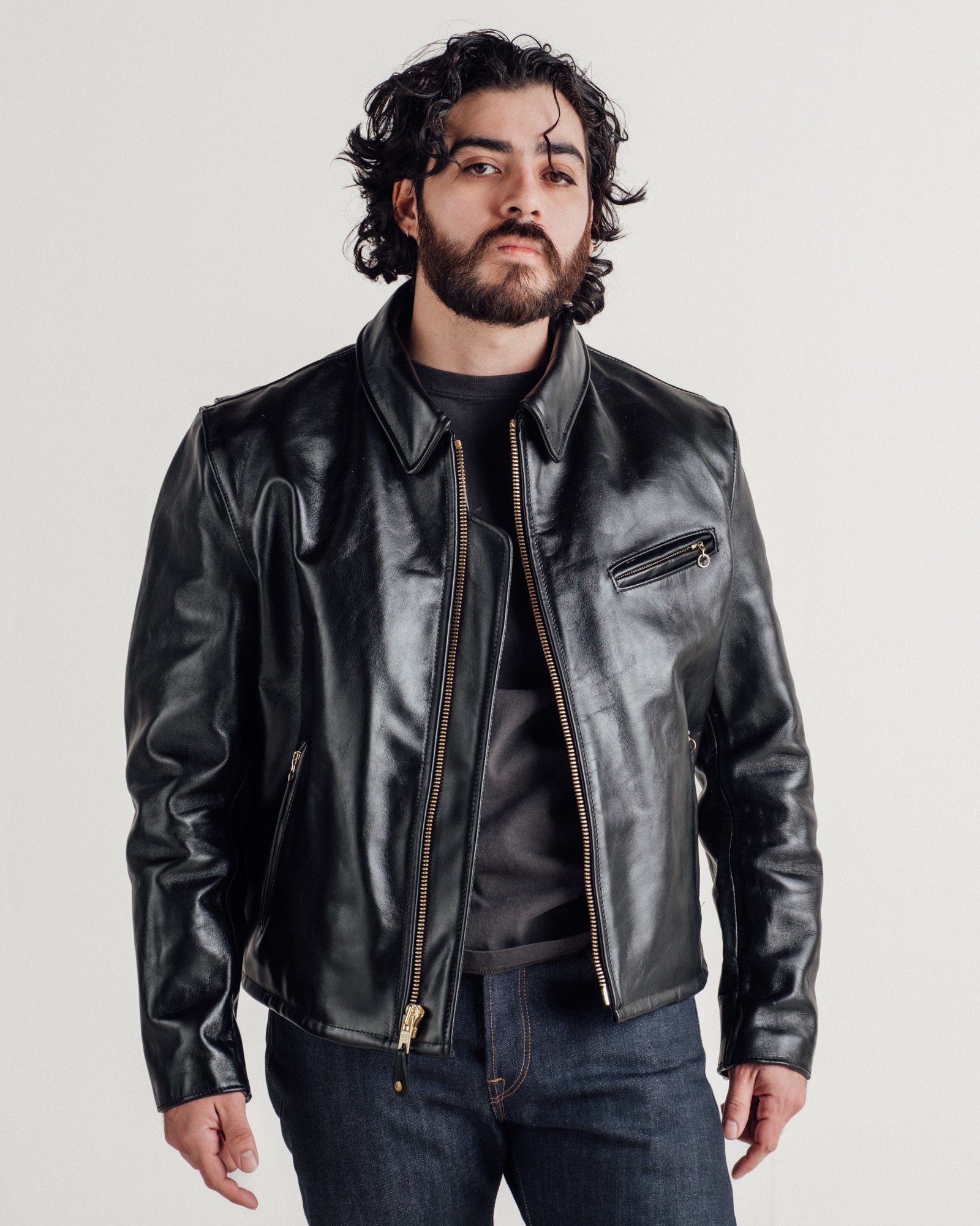 Schott ブラック レザージャケット 689H | Classic Horsehide Motorcycle Jacket – Schott N.Y.C.