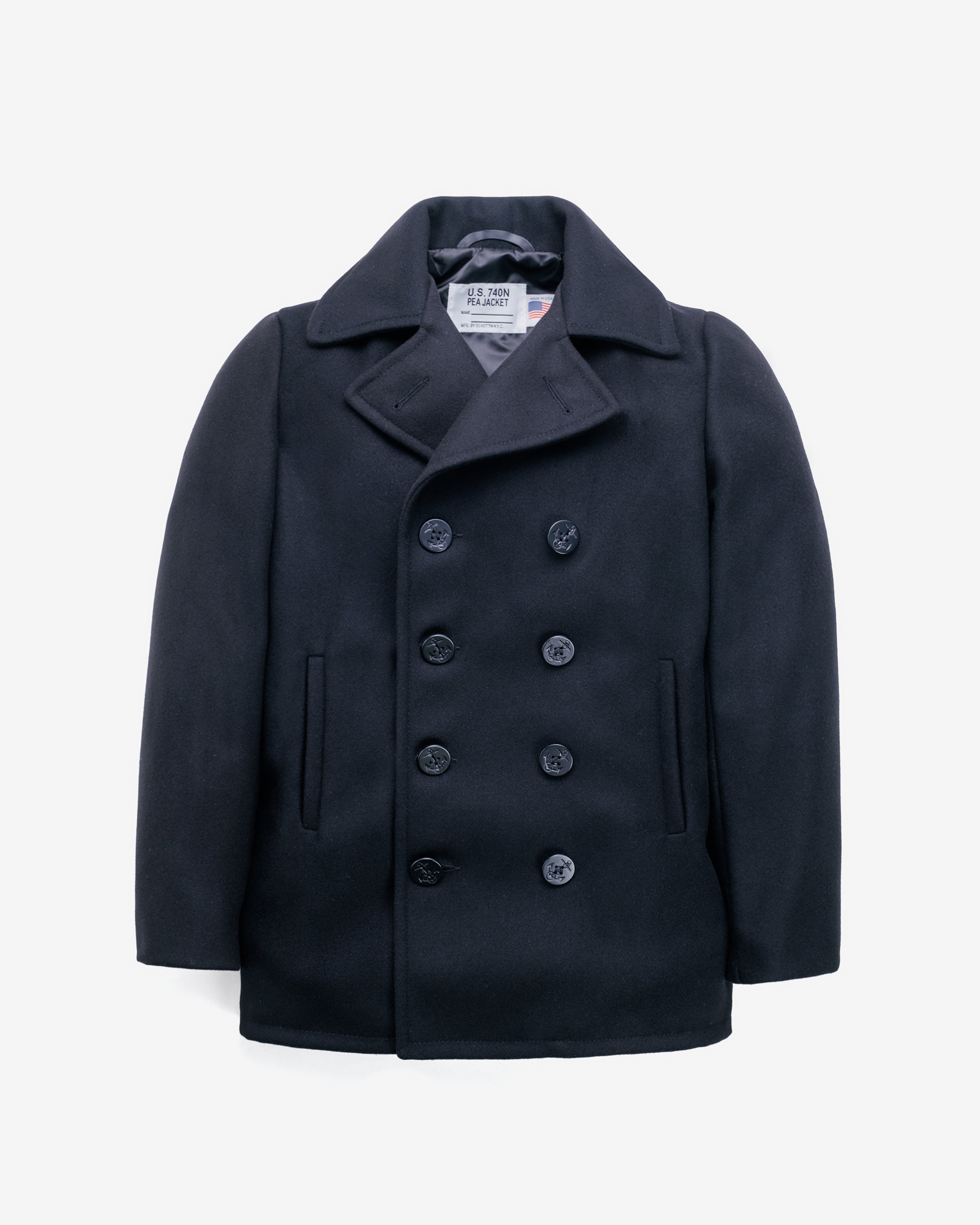 707 - Wool Blend Fitted Peacoat – Schott N.Y.C.