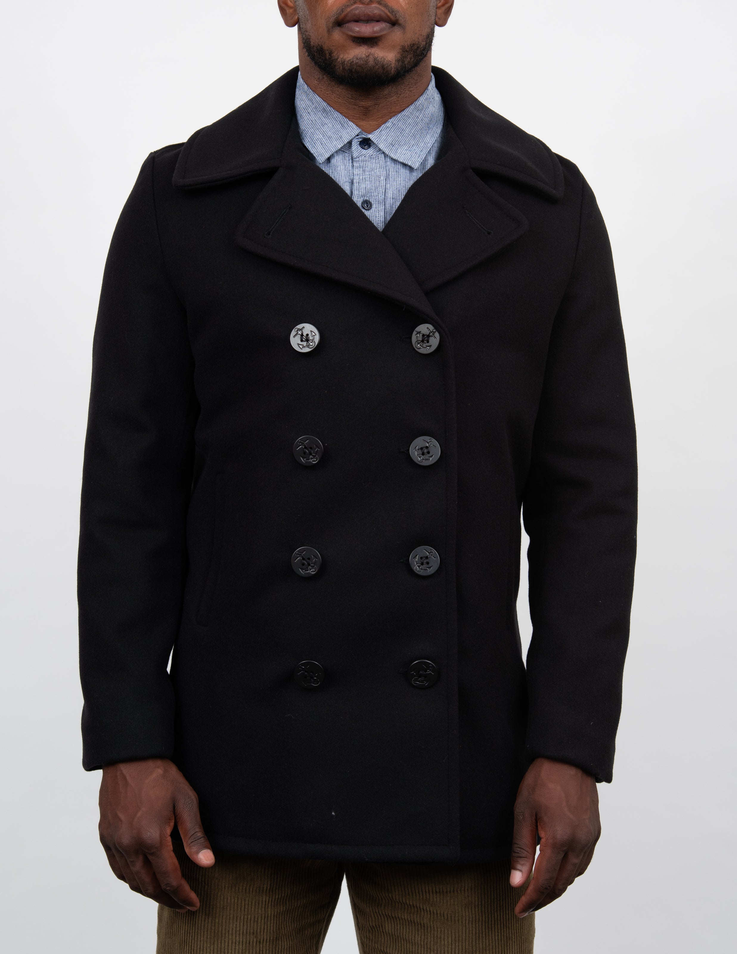 707 - Wool Blend Fitted Peacoat – Schott N.Y.C.