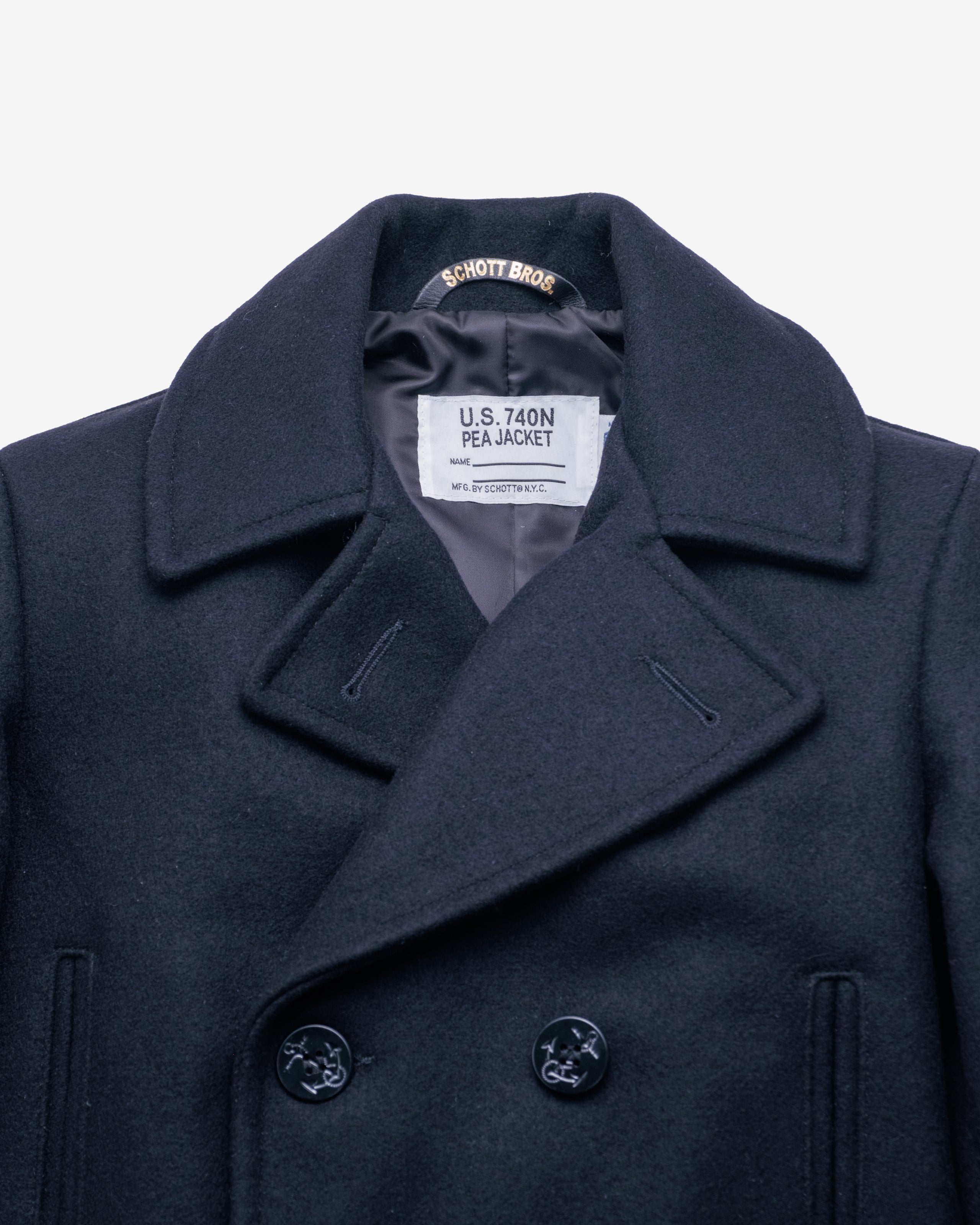 ジャケット・アウター Schott714US LONG MELTON PEACOAT3FW 714US - Men's Wool Knee Length Peacoat – Schott N.Y.C.