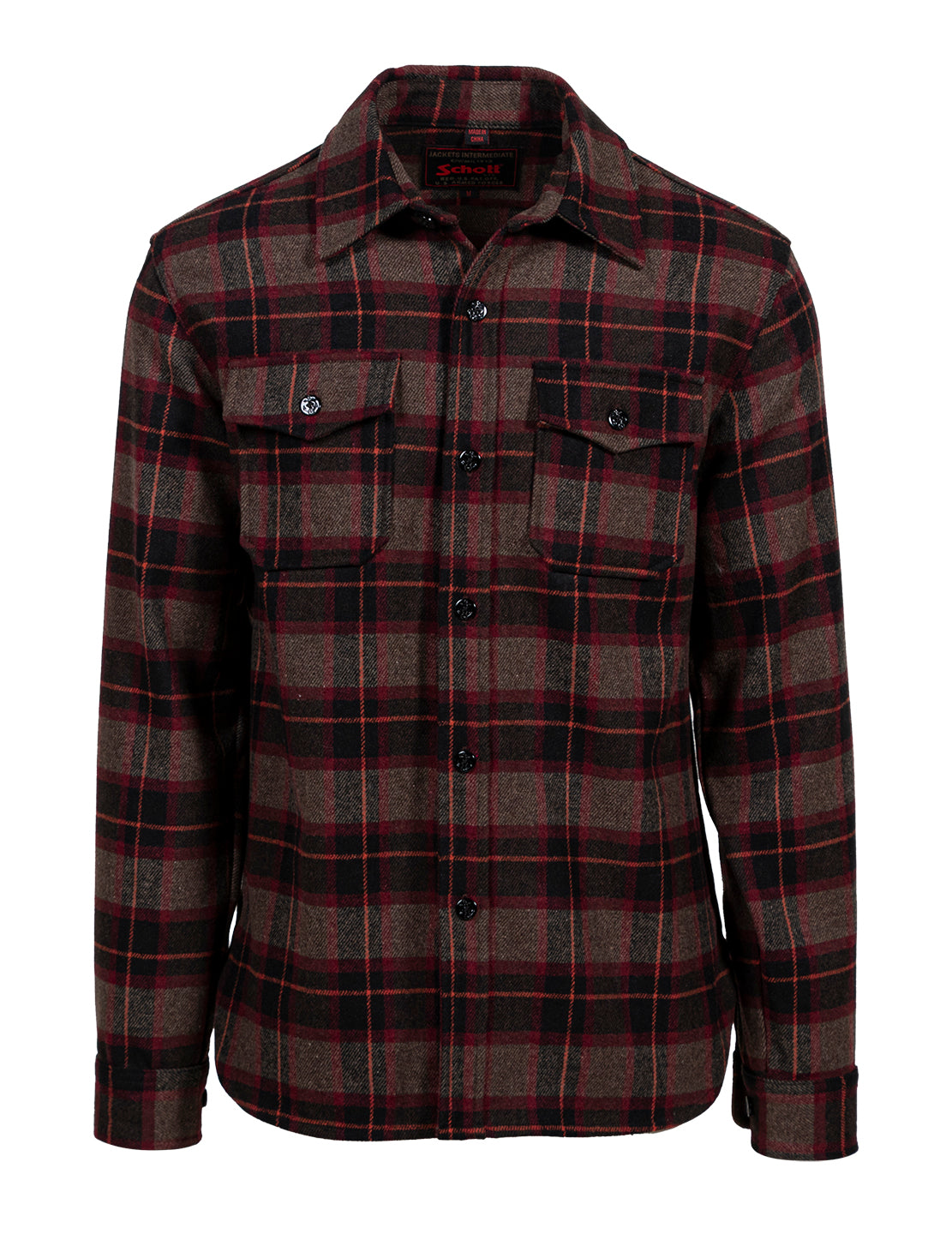 7310P - Schott NYC Plaid CPO Shirt – Schott N.Y.C.