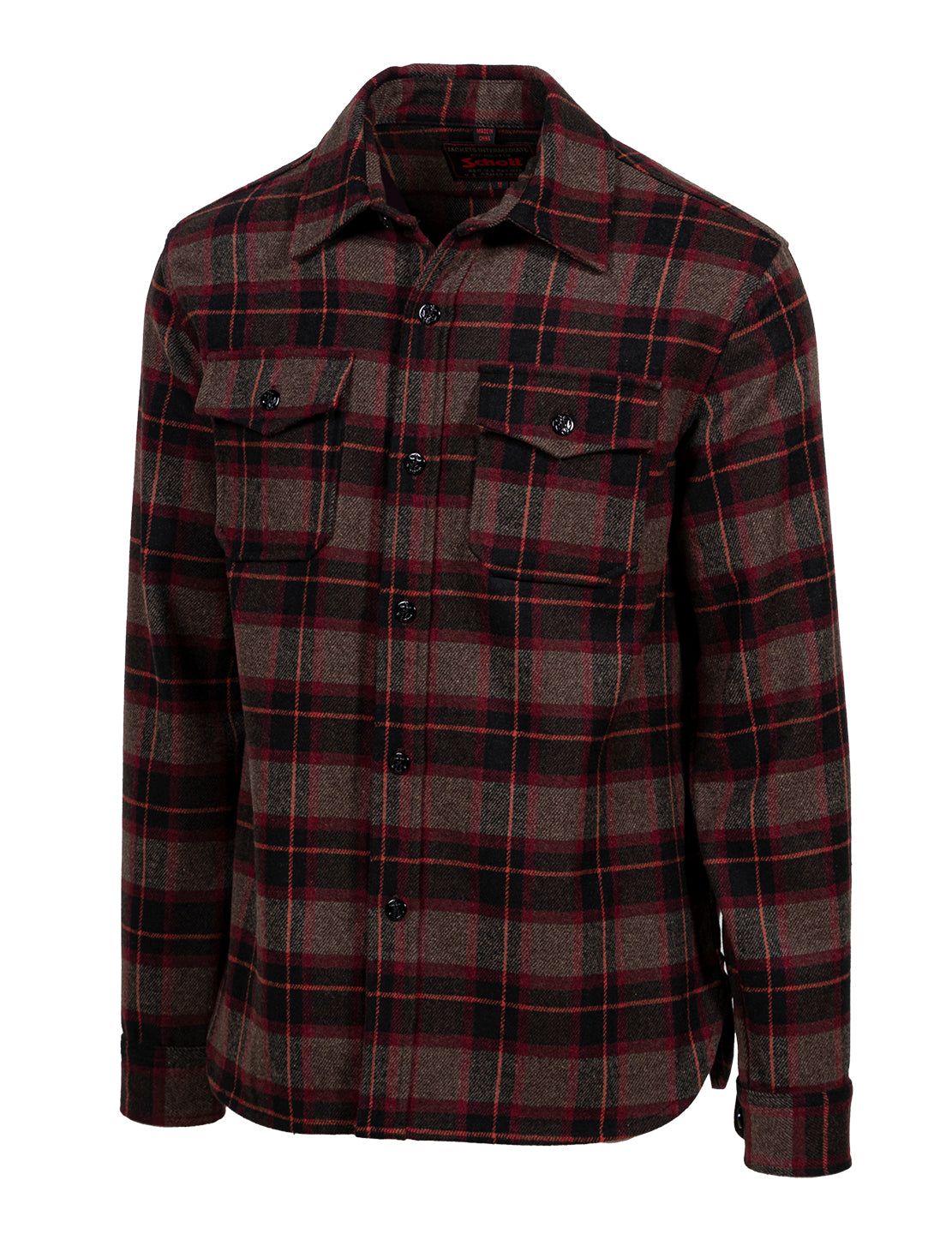 7310P - Schott NYC Plaid CPO Shirt – Schott N.Y.C.